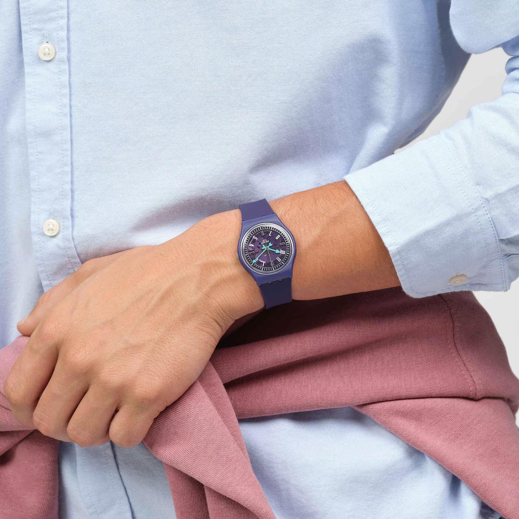 Swatch PHOTONIC PURPLE Purple Silicone Strap Purple Dial Watch SO28V102