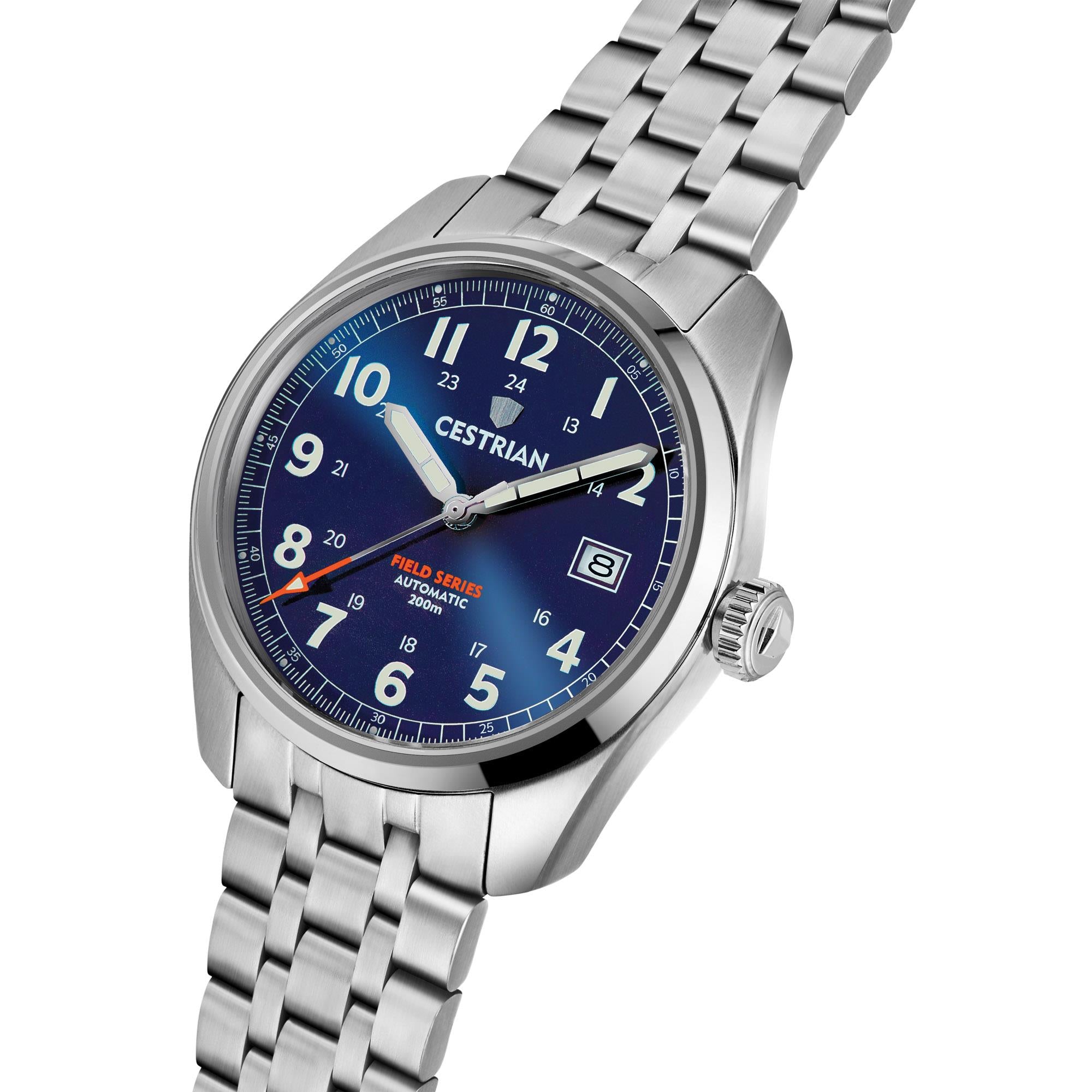 Cestrian Field Series Automatic Blue Dial Stainless Steel Men's Watch CF221B0660