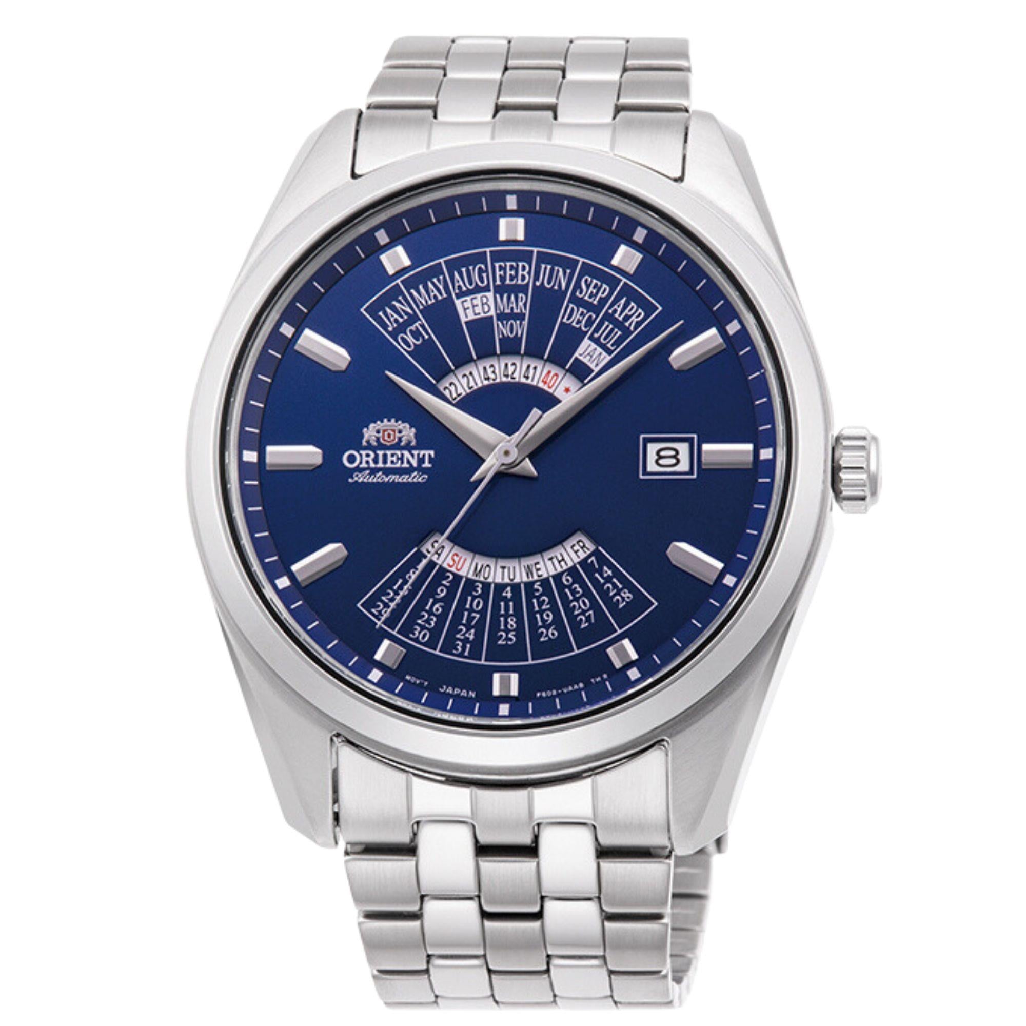 Orient Multi-Year Calendar Mechanical Blue Dial Stainless Steel Bracelet Men’s Watch RA-BA0003L10B