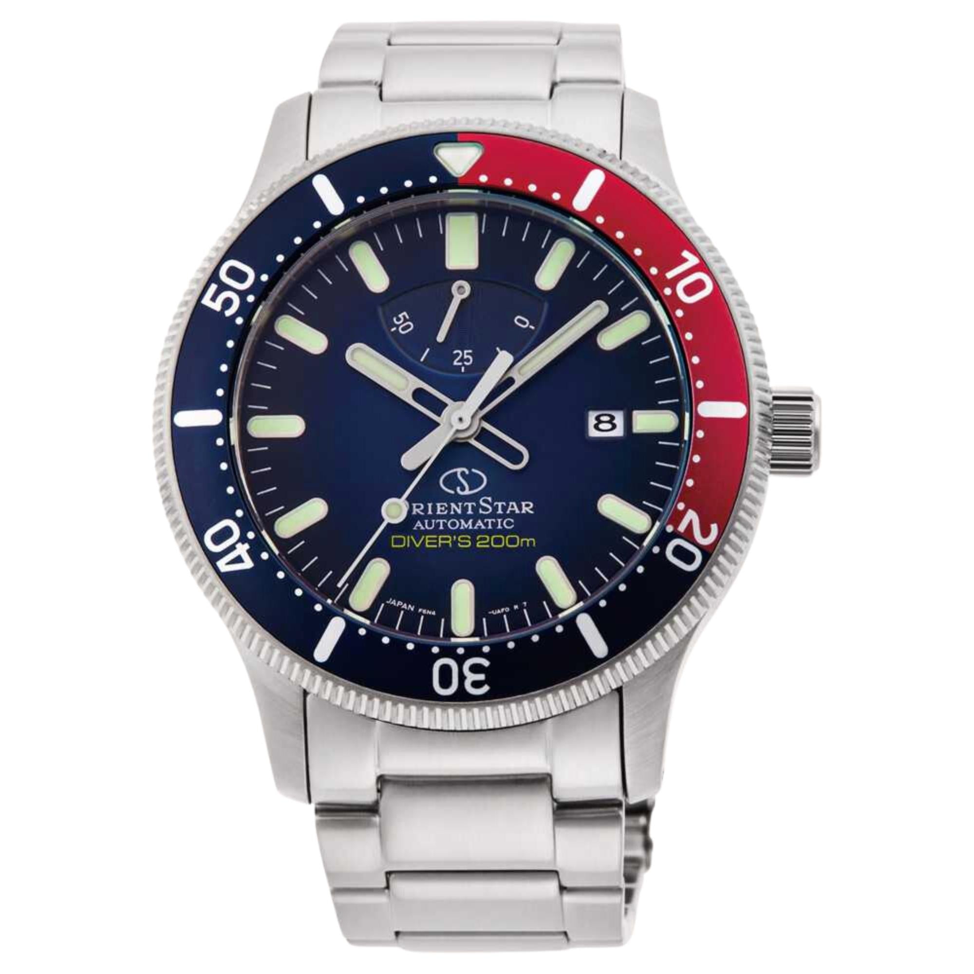 Orient Star ISO Diver Automatic Mechanical Blue Dial Stainless Steel Bracelet Men’s Watch RE-AU0306L00B