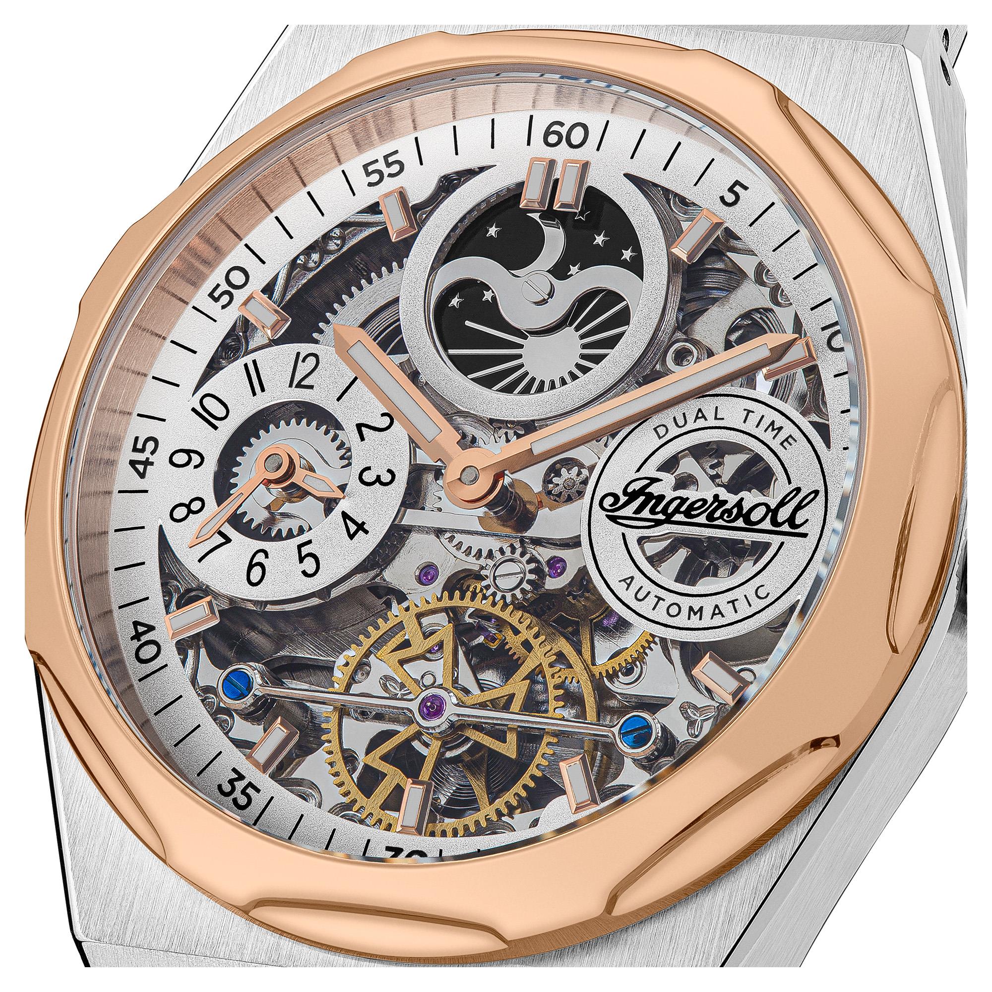Ingersoll The Broadway Automatic Grey Dial Two-Tone Stainless Steel Bracelet Men's Watch I12906