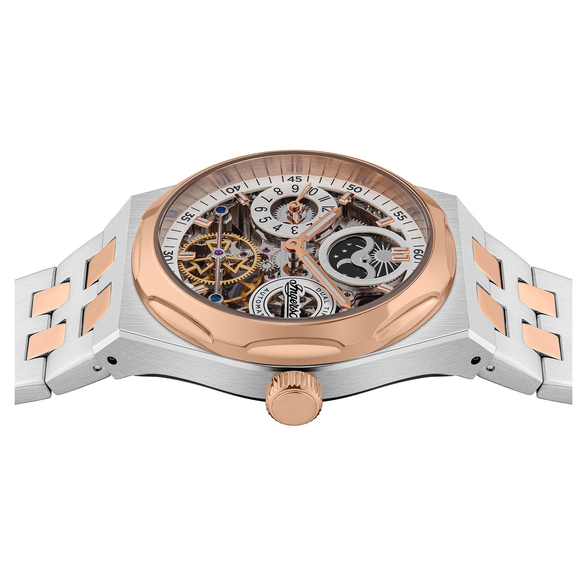 Ingersoll The Broadway Automatic Grey Dial Two-Tone Stainless Steel Bracelet Men's Watch I12906