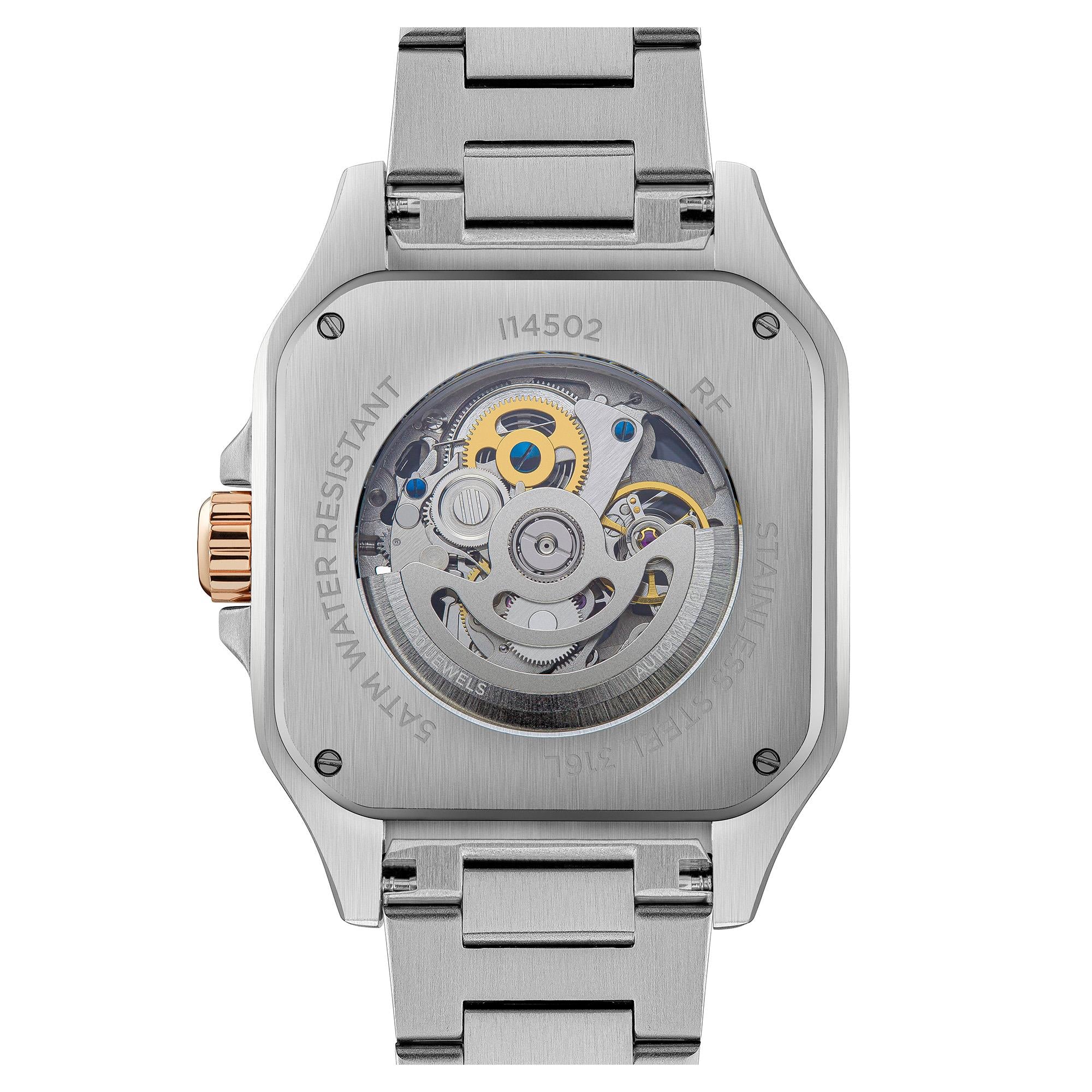 Ingersoll The Ollie Automatic Grey Skeleton Dial Two-Tone Stainless Steel Bracelet Men's Watch I14502