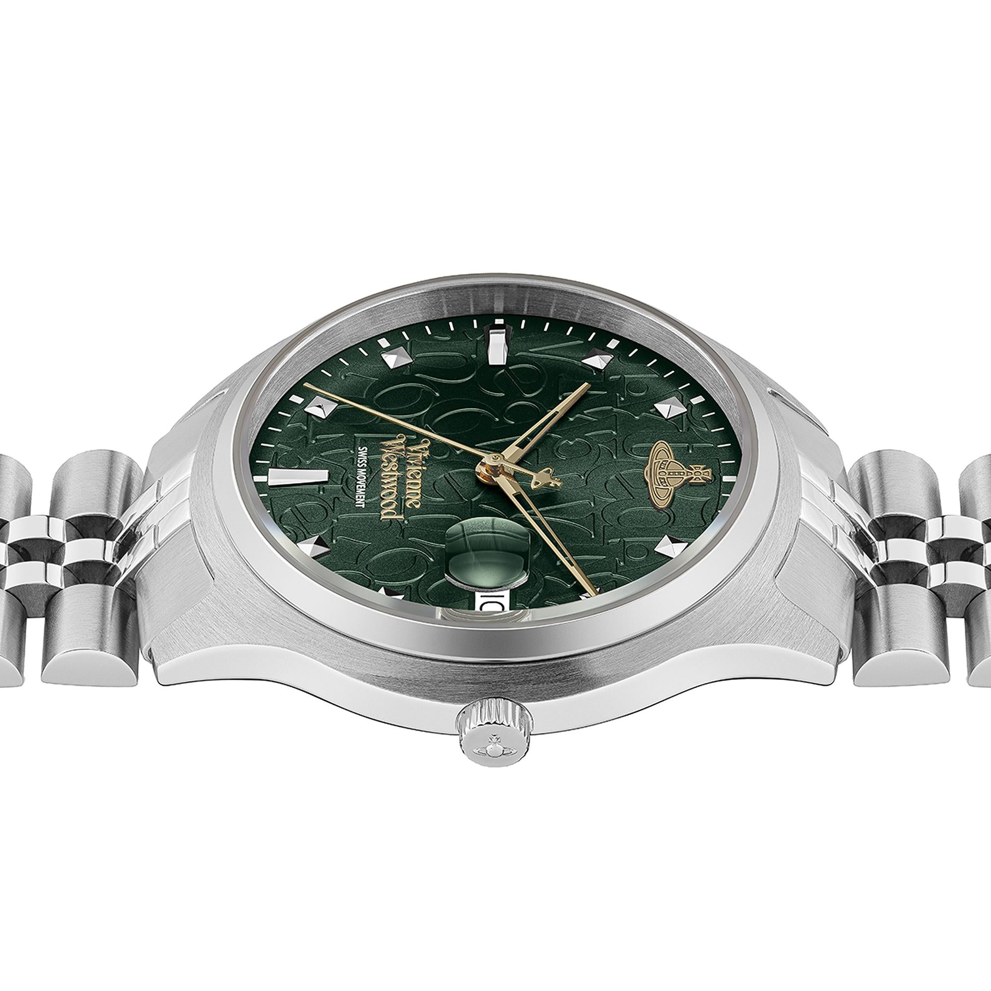 Vivienne Westwood Camberwell Quartz Green Dial Stainless Steel Bracelet Ladies Watch VV261GRSL