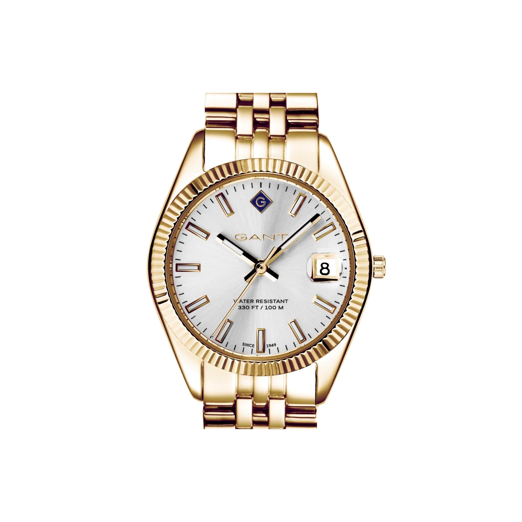 Gant Sussex Mini Quartz Silver Dial Gold PVD Steel Bracelet Ladies Watch G181003