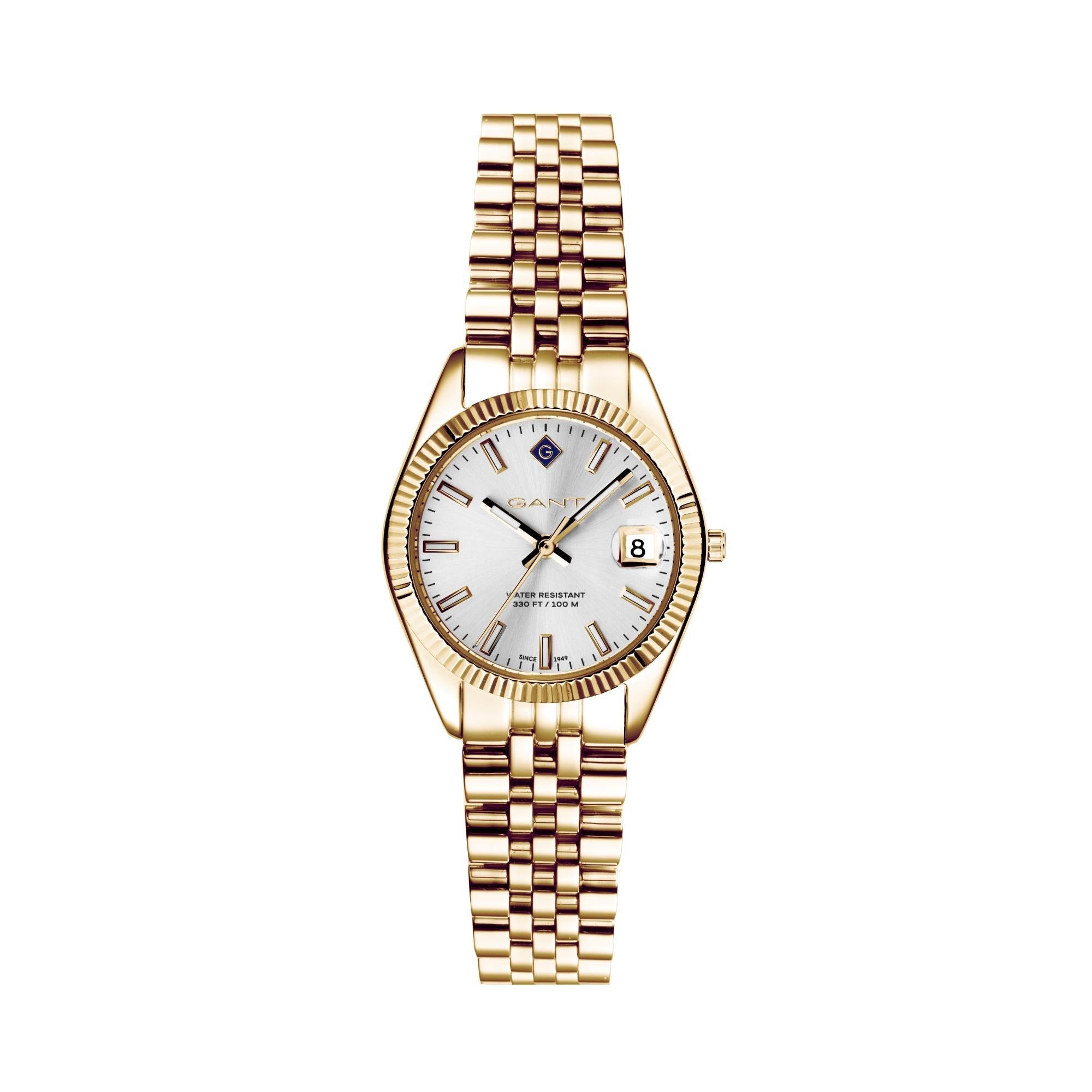 Gant Sussex Mini Quartz Silver Dial Gold PVD Steel Bracelet Ladies Watch G181003