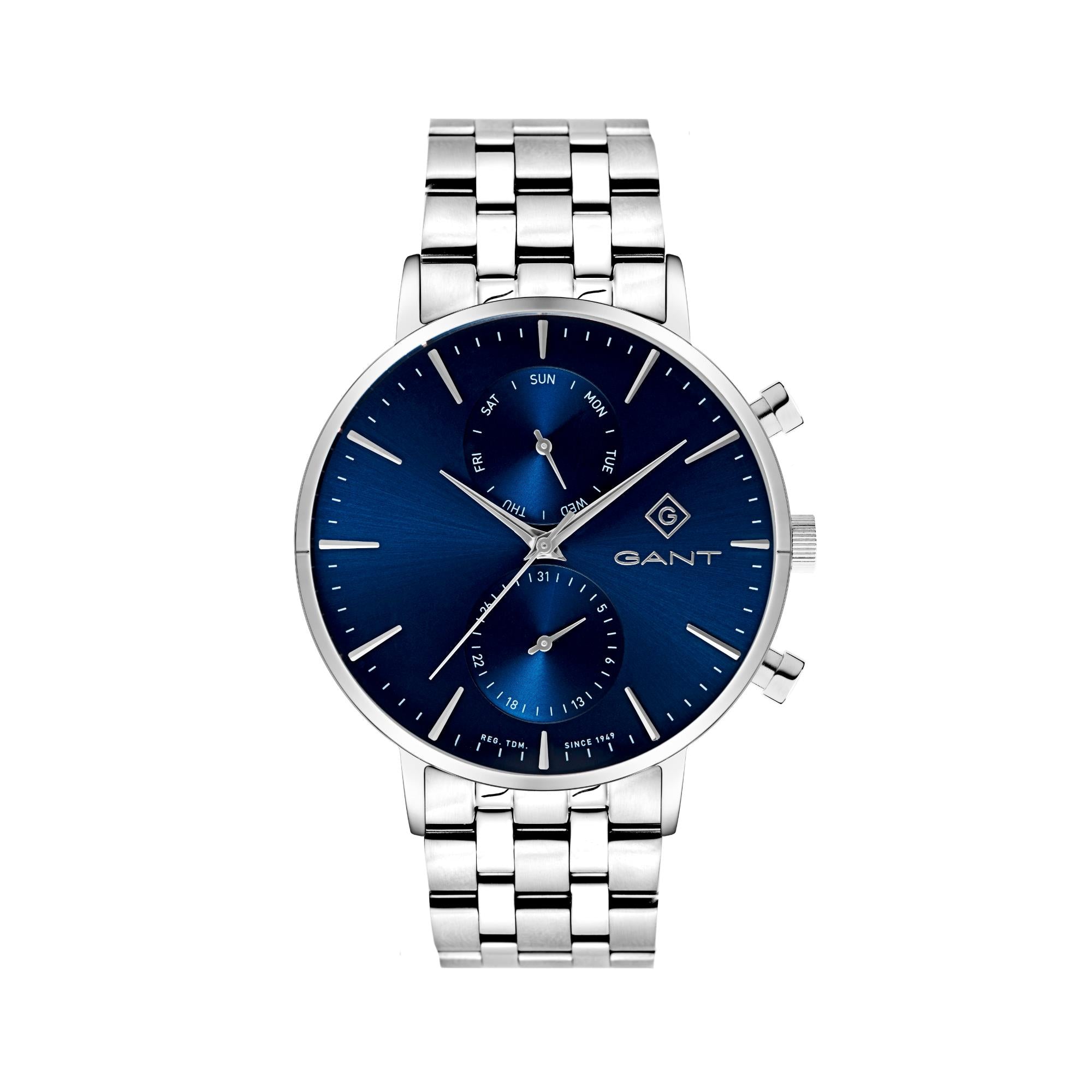 Gant Park Hill Quartz Blue Chronograph Dial Steel Bracelet Men's Watch G121003