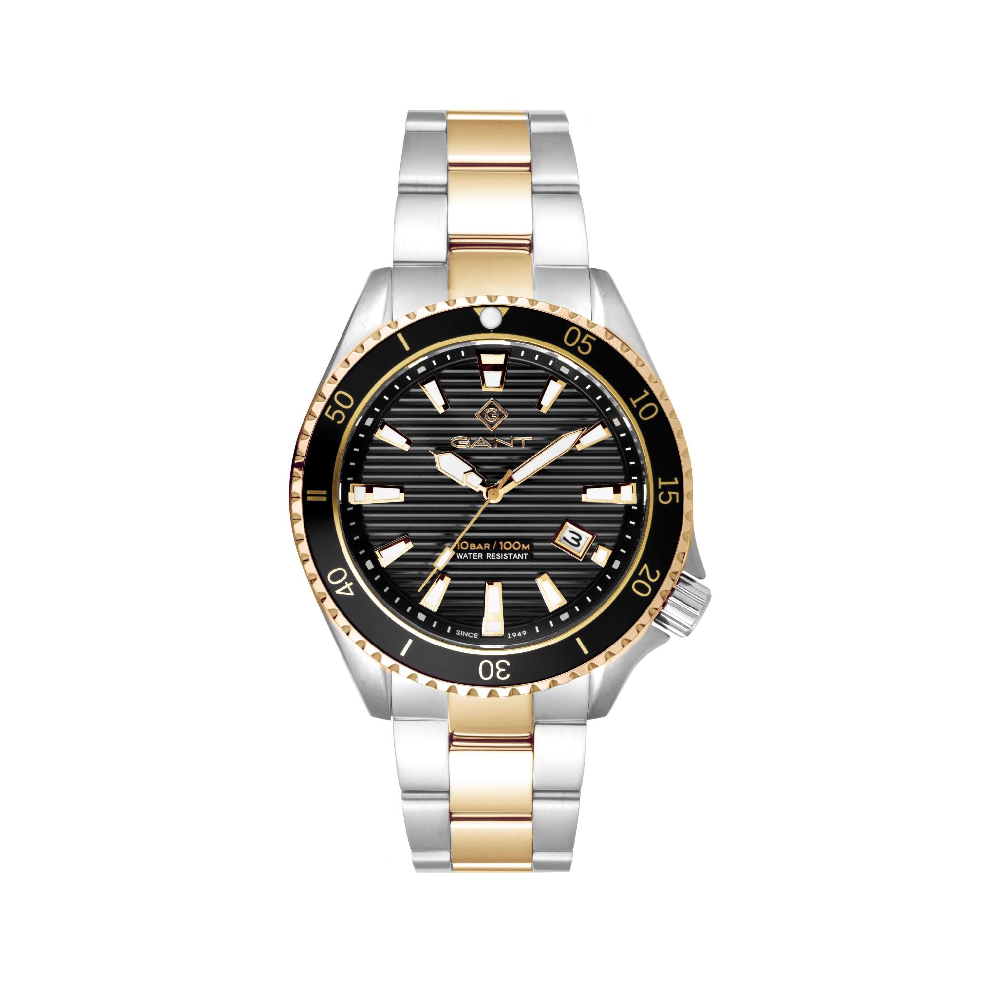 Gant Waterville Quartz Black Dial Two-tone Steel Bracelet Men's Watch G174005