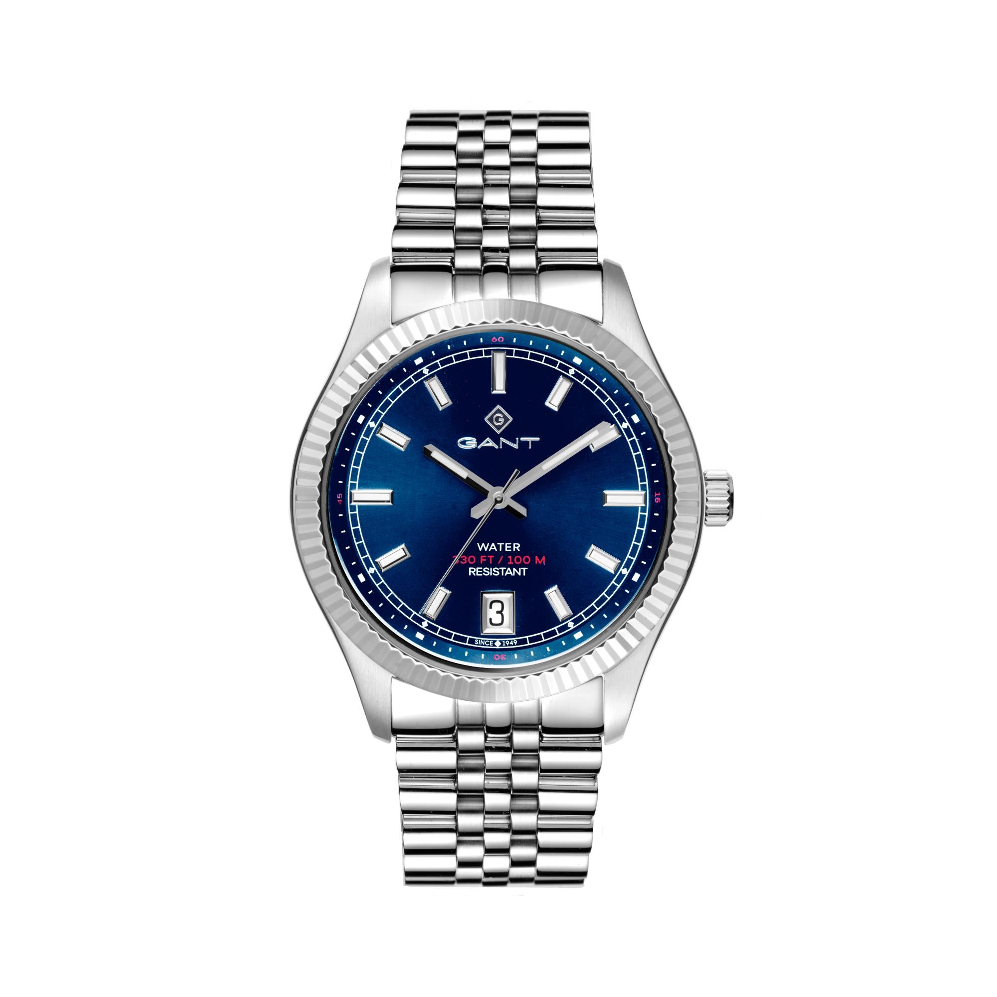 Gant Sussex 44 Quartz Blue Dial Steel Bracelet Men's Watch G166003
