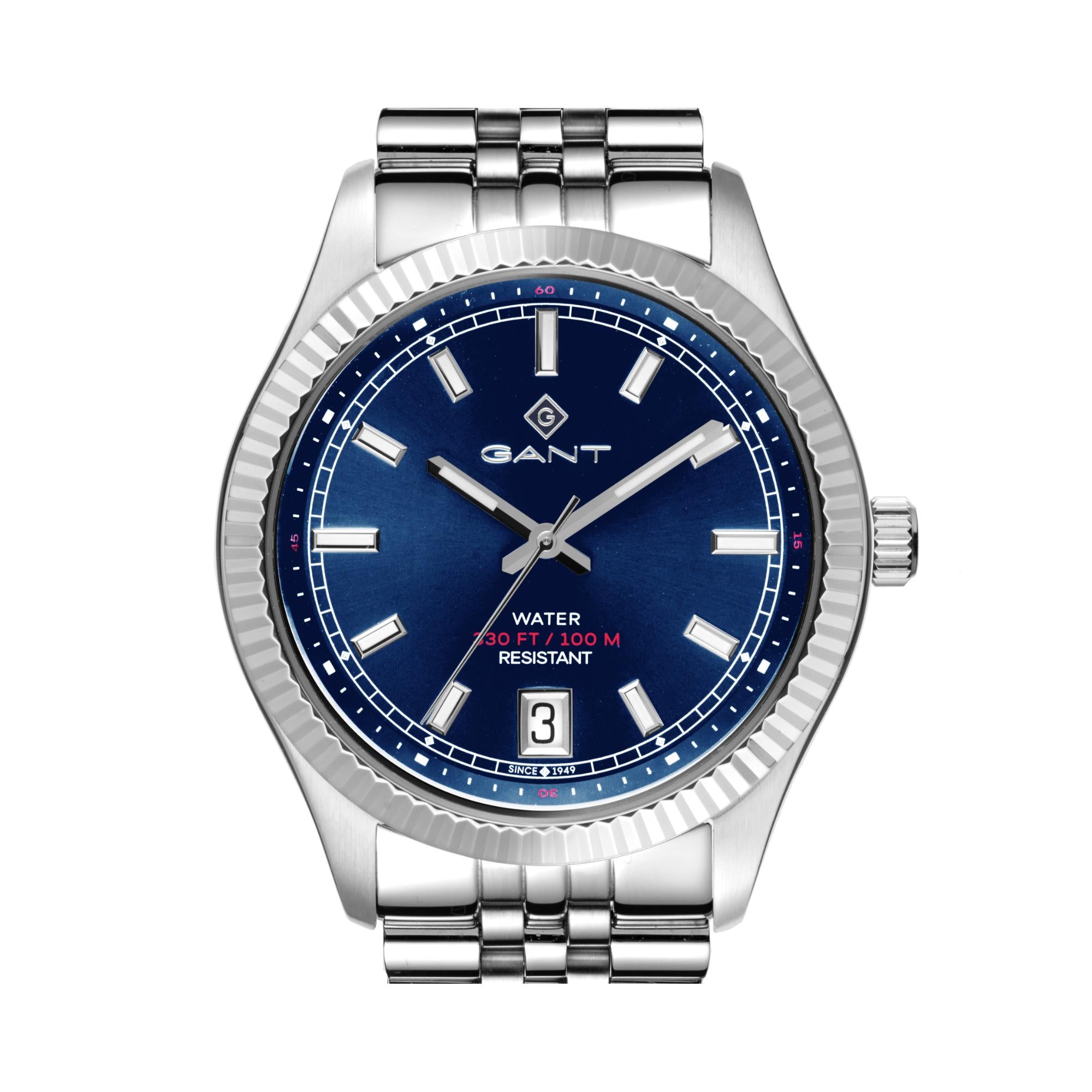 Gant Sussex 44 Quartz Blue Dial Steel Bracelet Men's Watch G166003