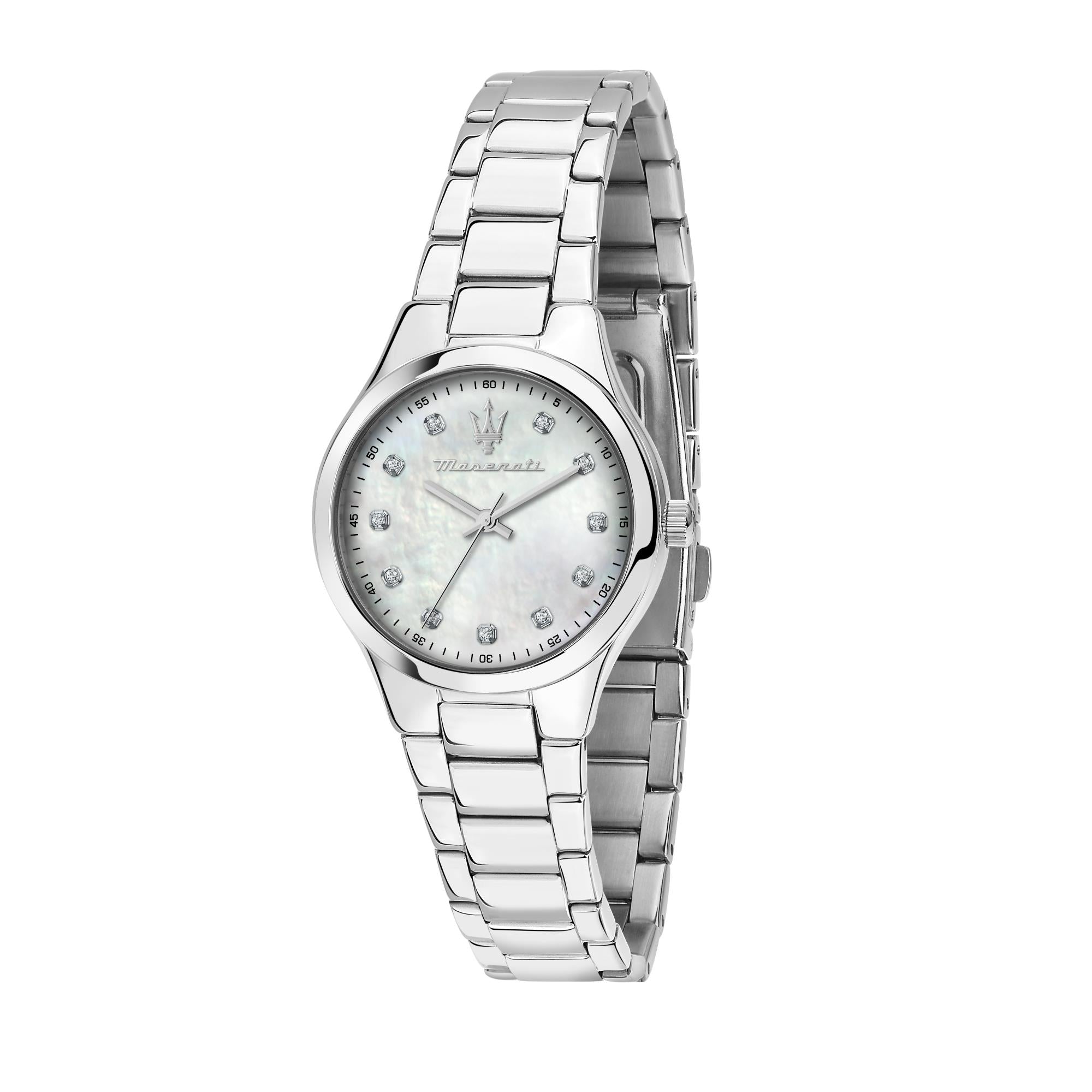 Maserati Attrazione Quartz Mother of Pearl Dial Stainless Steel Bracelet Ladies Watch R8853151504