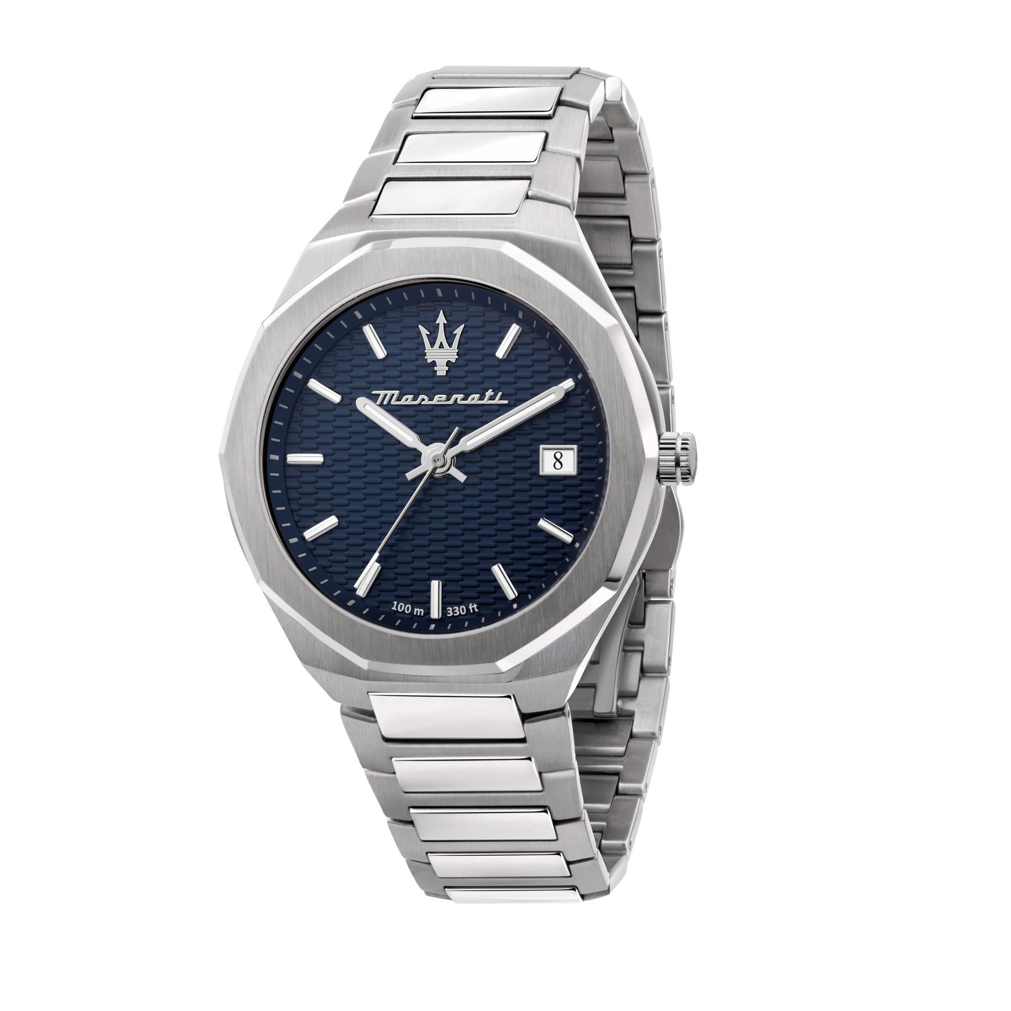 Maserati Stile Quartz Blue Dial Steel Bracelet Men's Watch R8853142006