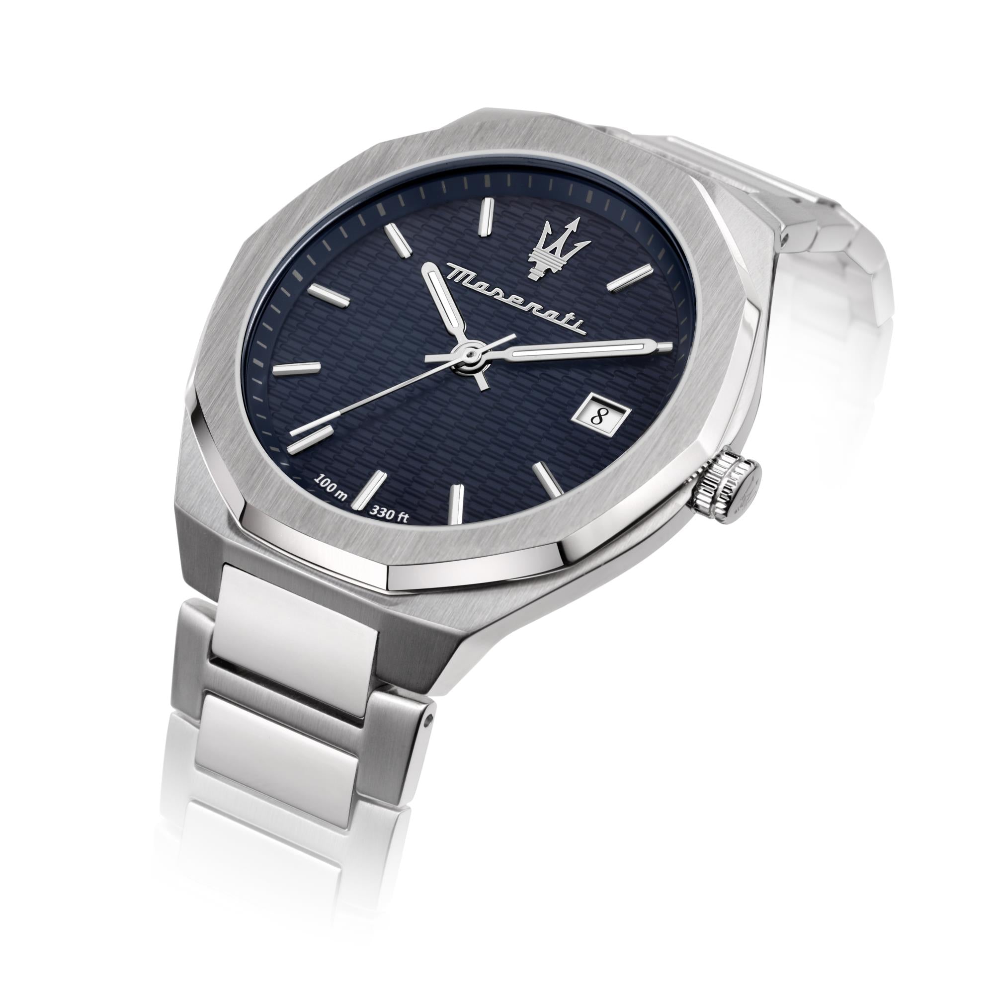 Maserati Stile Quartz Blue Dial Steel Bracelet Men's Watch R8853142006