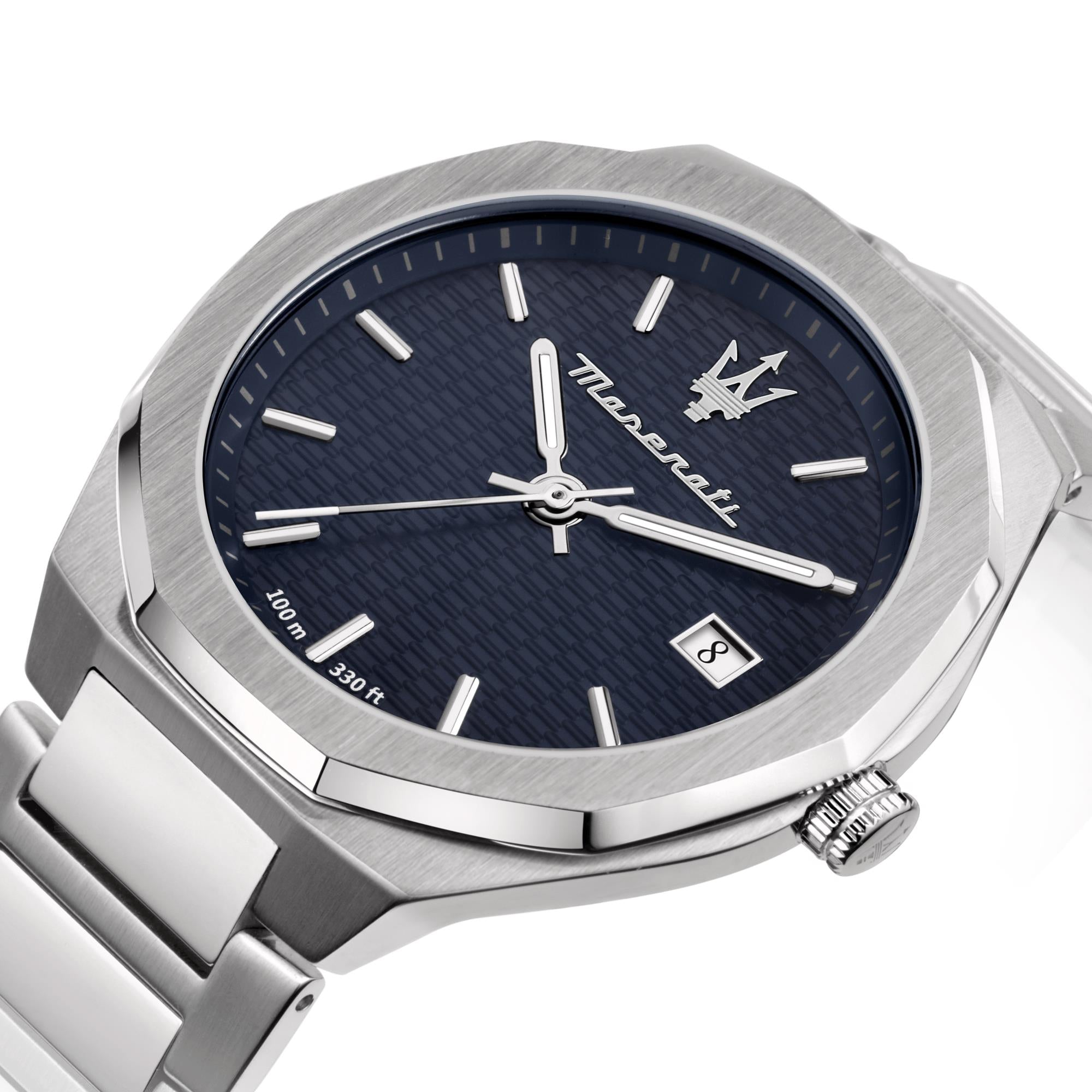 Maserati Stile Quartz Blue Dial Steel Bracelet Men's Watch R8853142006
