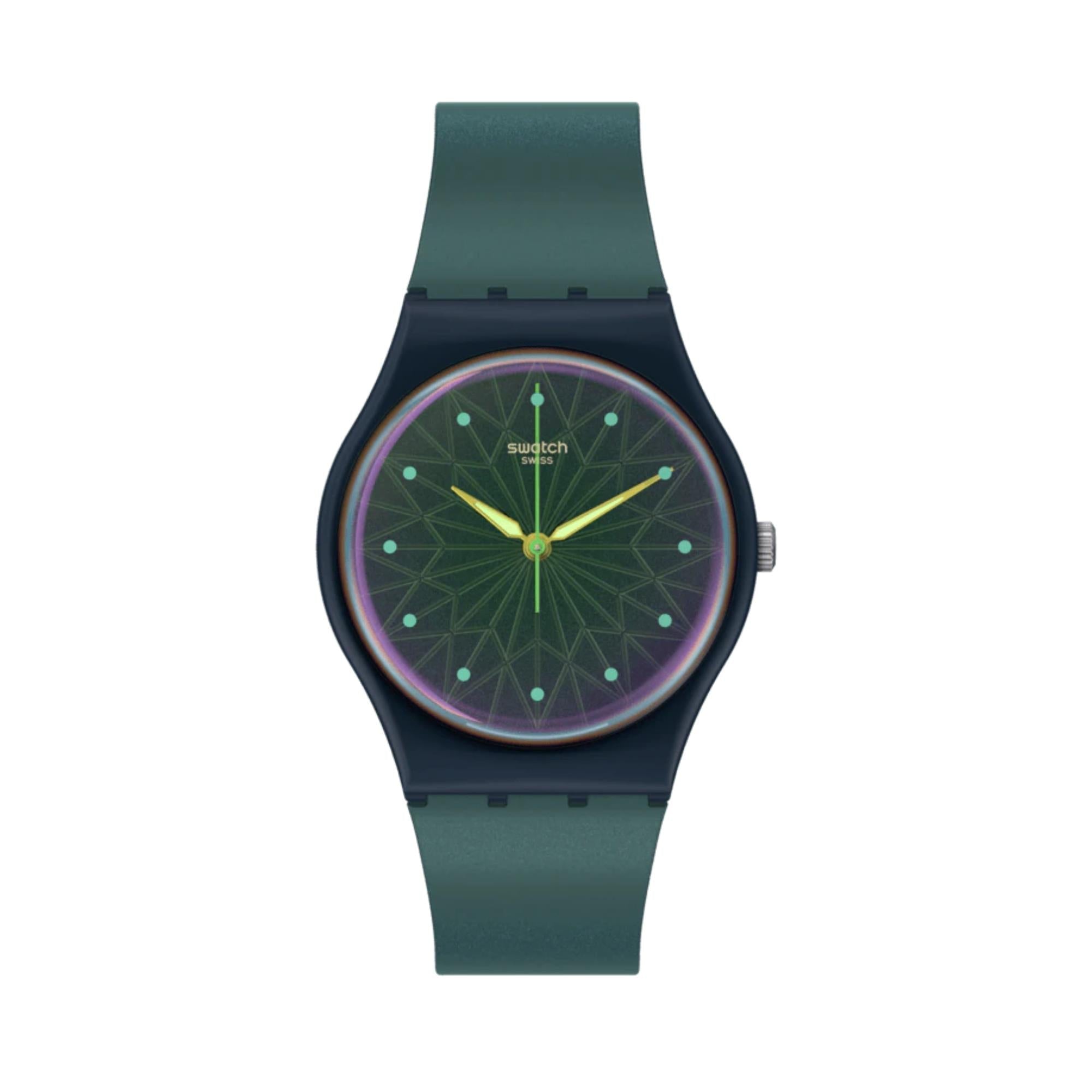 Swatch Holiday Collection Dreaming of Gemstones Blue Dial Silicone Watch SO28N117