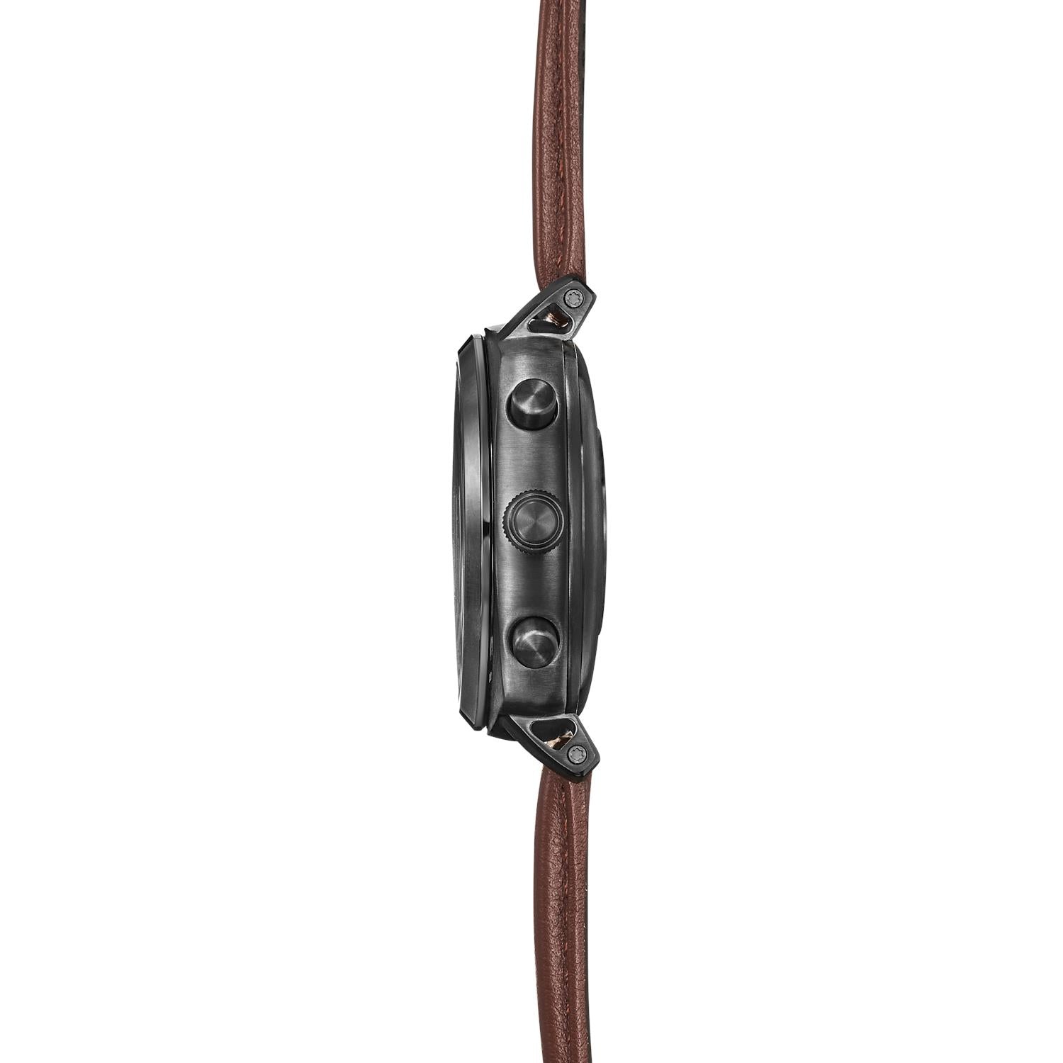 Pininfarina Senso Hybrid Mercure Grey Grey Dial Brown Leather Strap Men’s Watch PMH01A-02