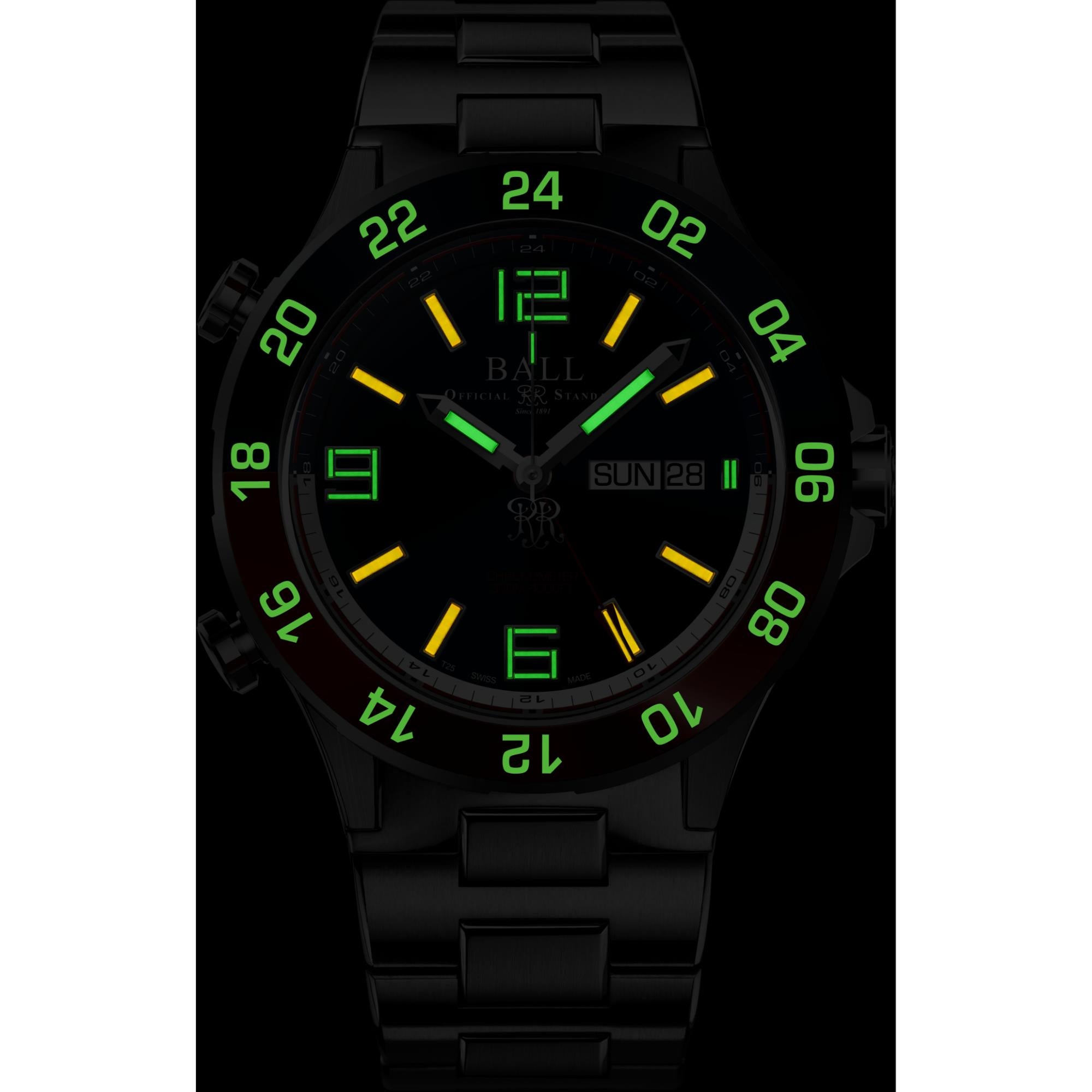 Ball Roadmaster Marine GMT Automatic Blue Dial Titanium Bracelet Men’s Watch DG3222A-S1CJ-BE