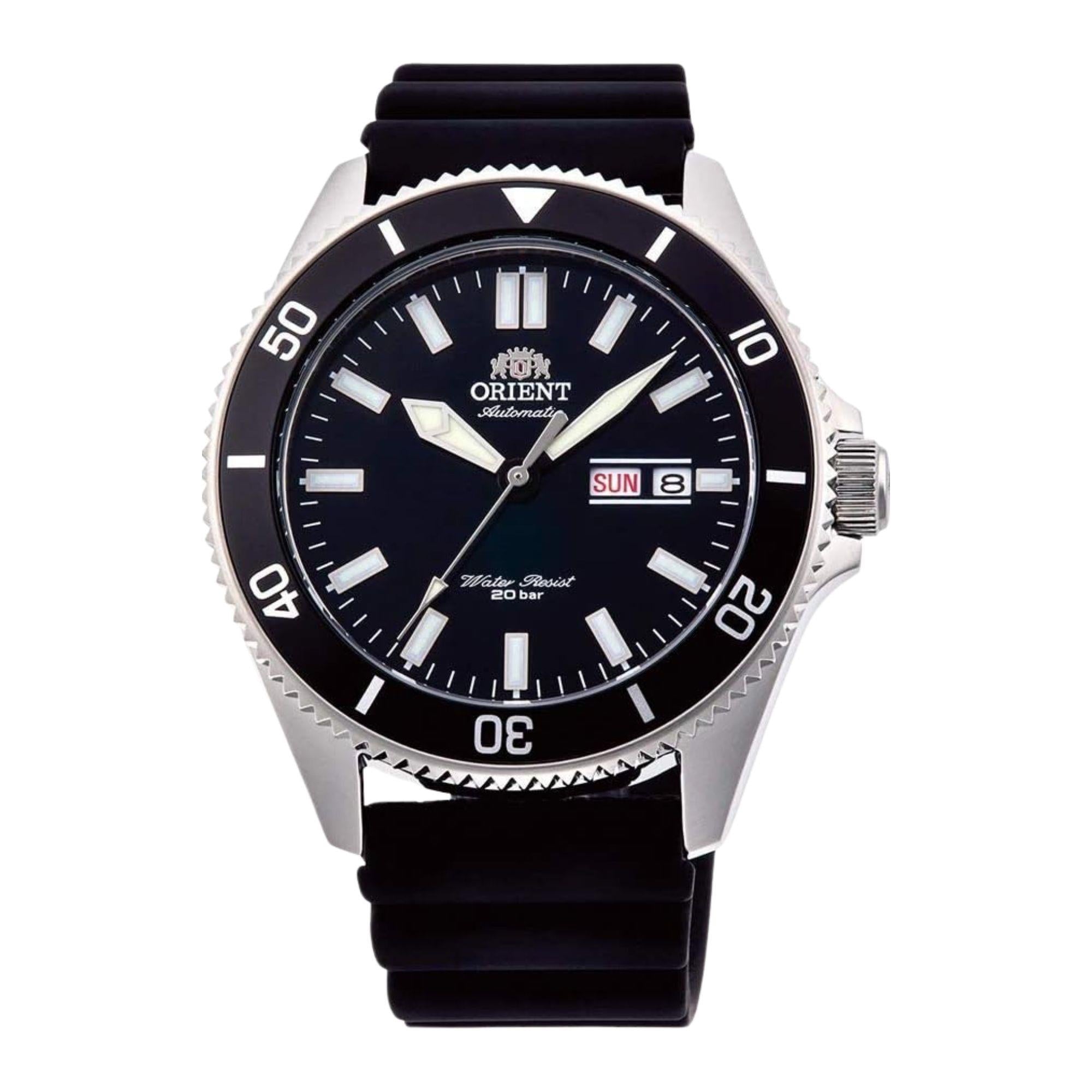 Orient Mako III Automatic Black Dial Rubber Strap Men’s Watch RA-AA0010B39B