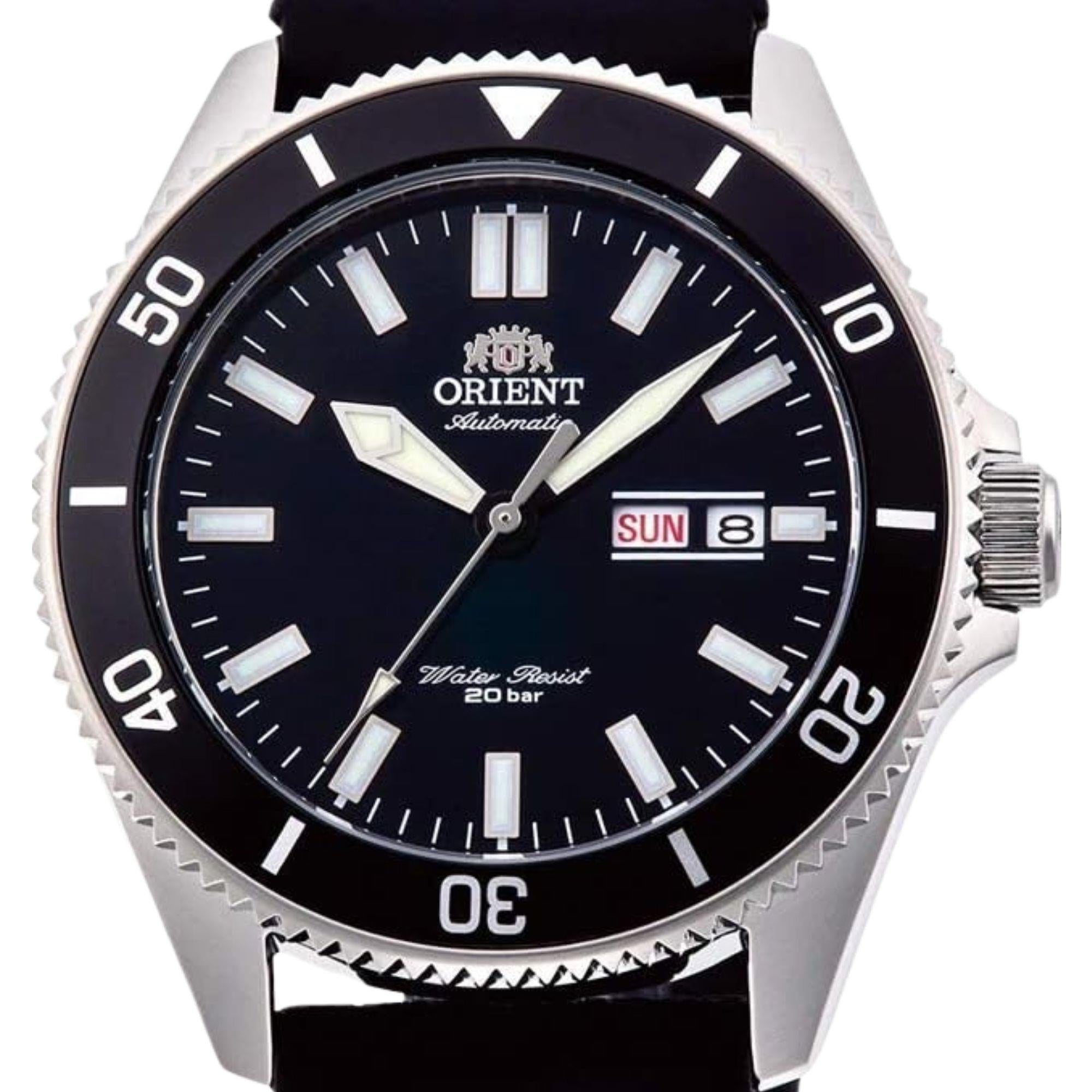 Orient Mako III Automatic Black Dial Rubber Strap Men’s Watch RA-AA0010B39B