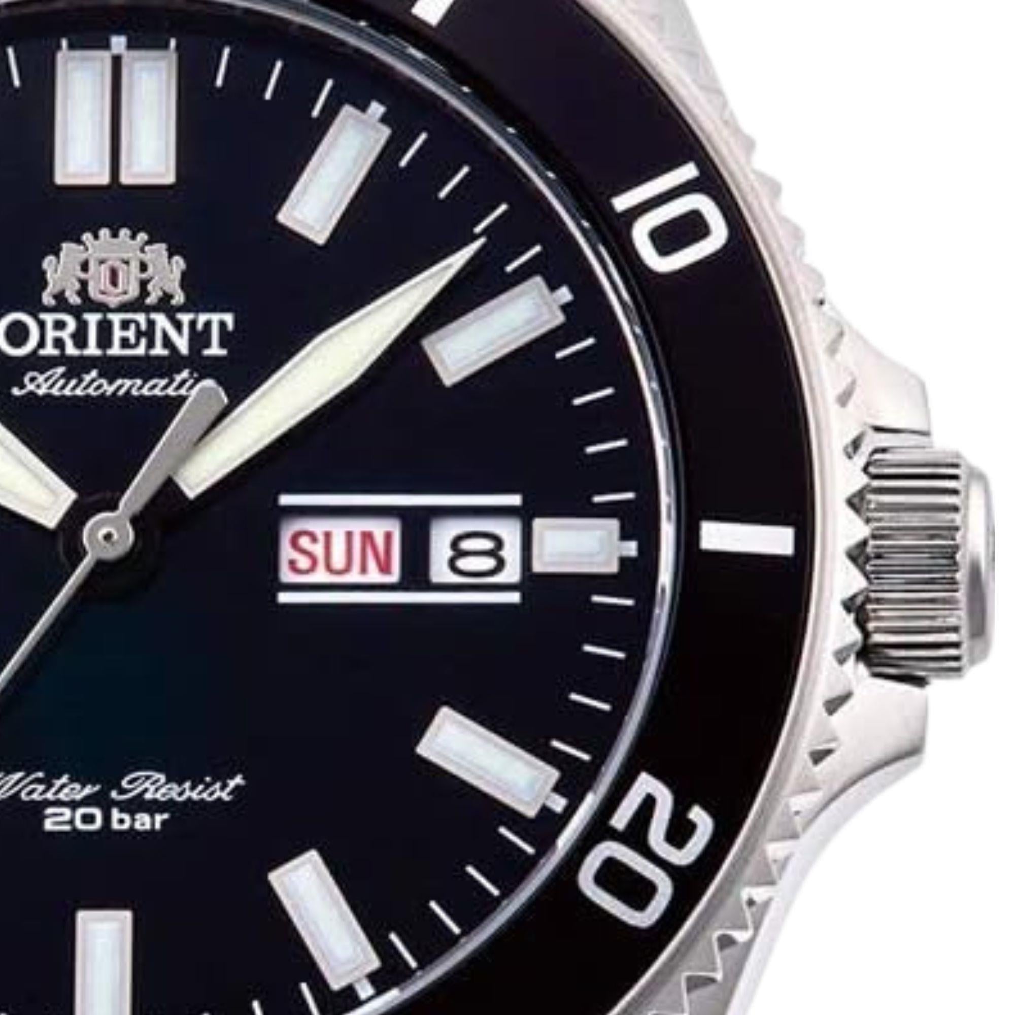 Orient Mako III Automatic Black Dial Rubber Strap Men’s Watch RA-AA0010B39B