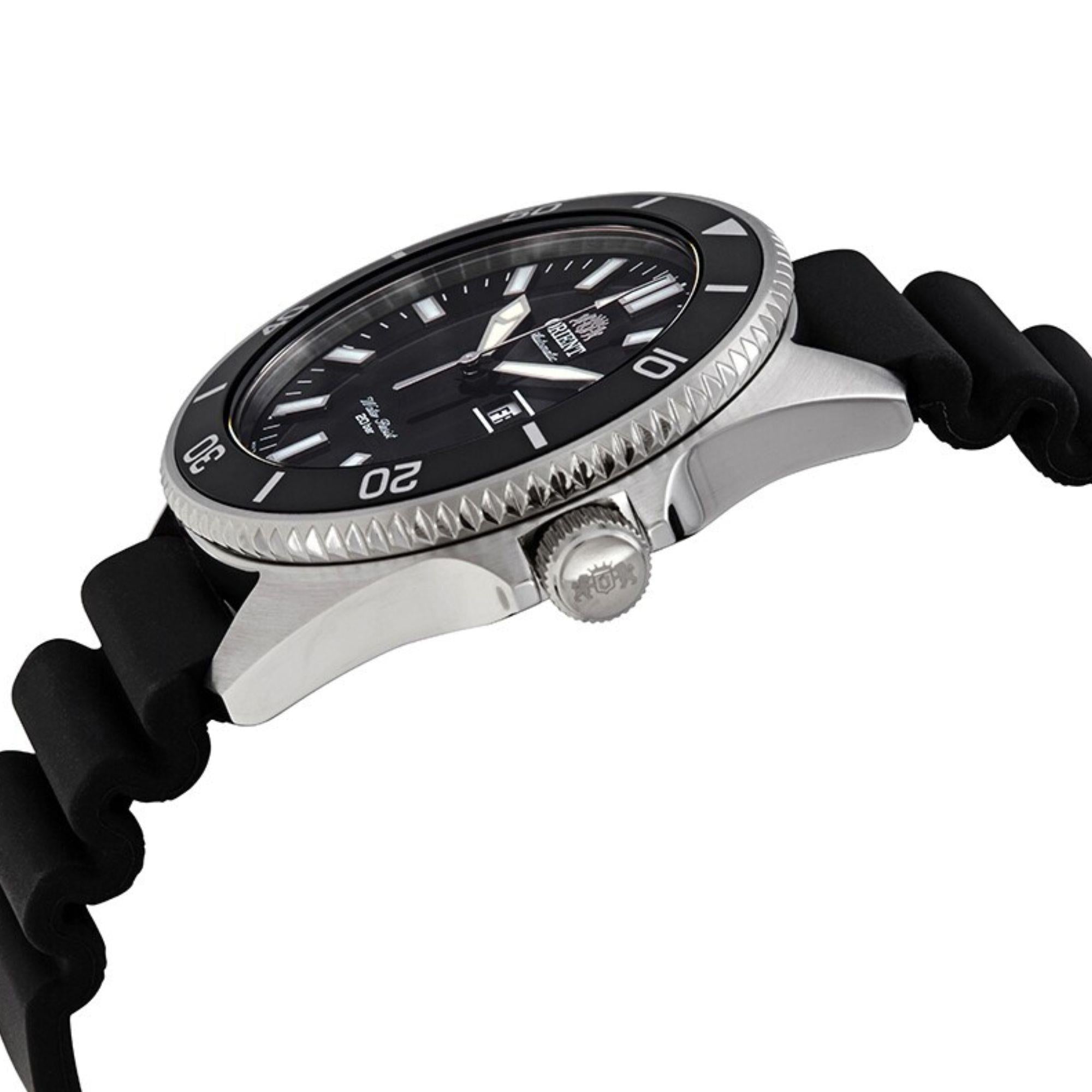Orient Mako III Automatic Black Dial Rubber Strap Men’s Watch RA-AA0010B39B