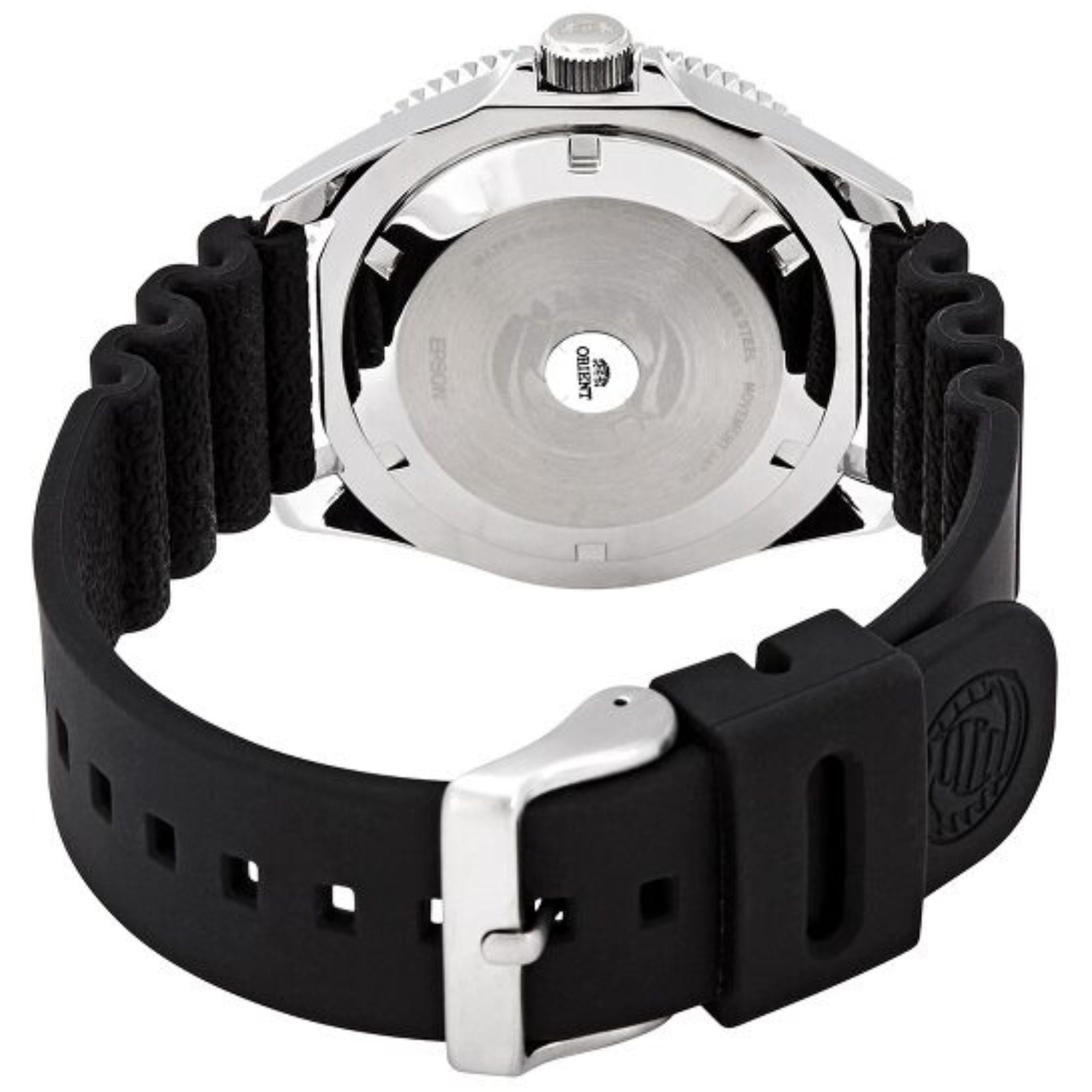 Orient Mako III Automatic Black Dial Rubber Strap Men’s Watch RA-AA0010B39B