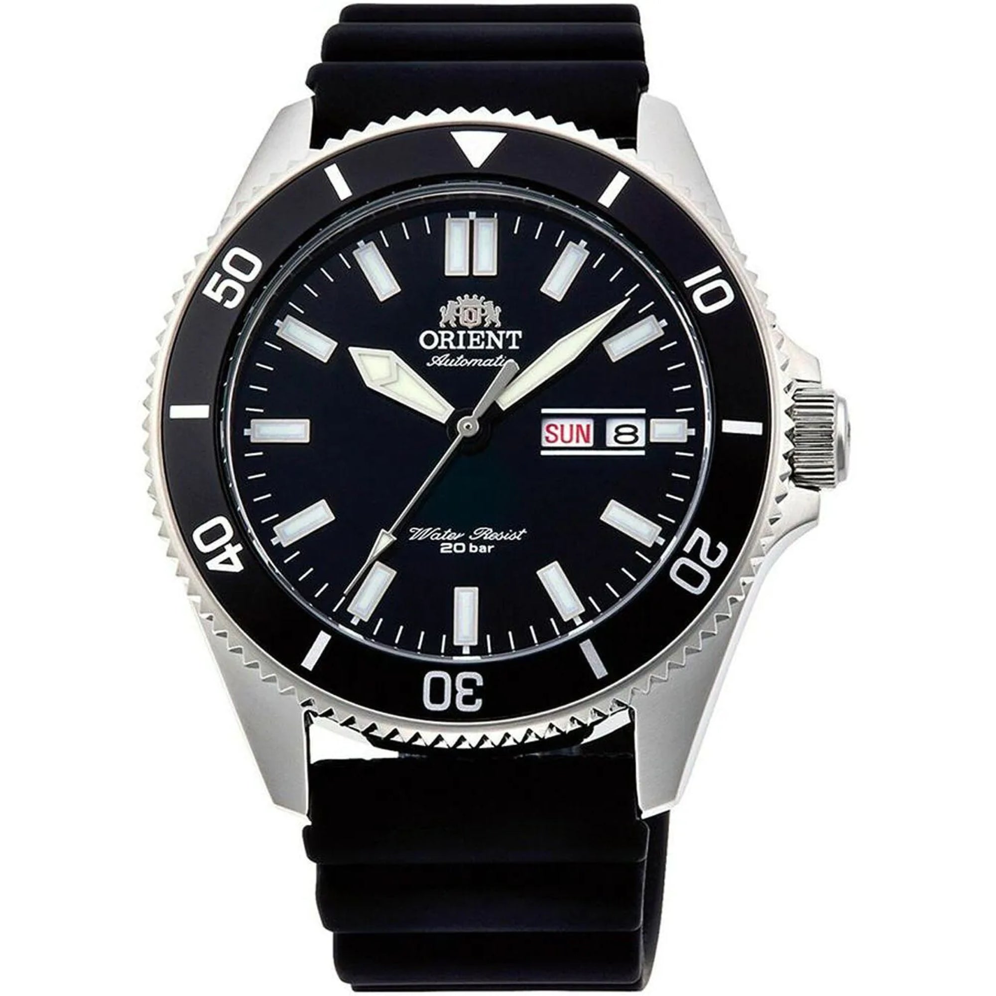 Orient Mako III Automatic Black Dial Rubber Strap Men’s Watch RA-AA0010B39B