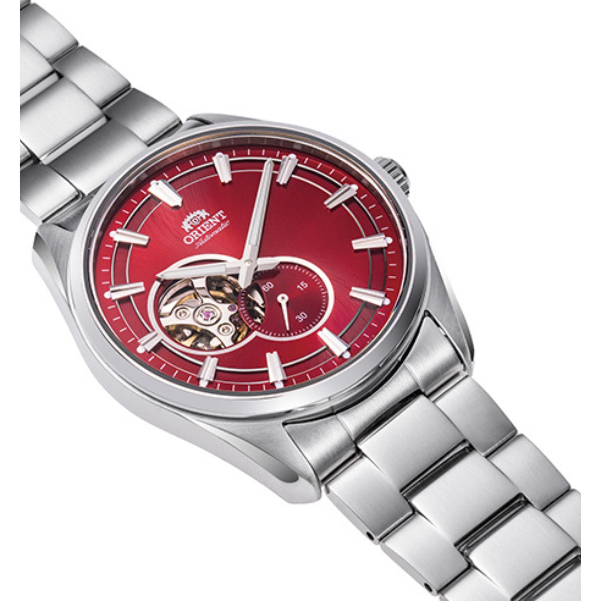 Orient Semi Skeleton Contemporary Red Dial Men’s Watch RA-AR0010R10B