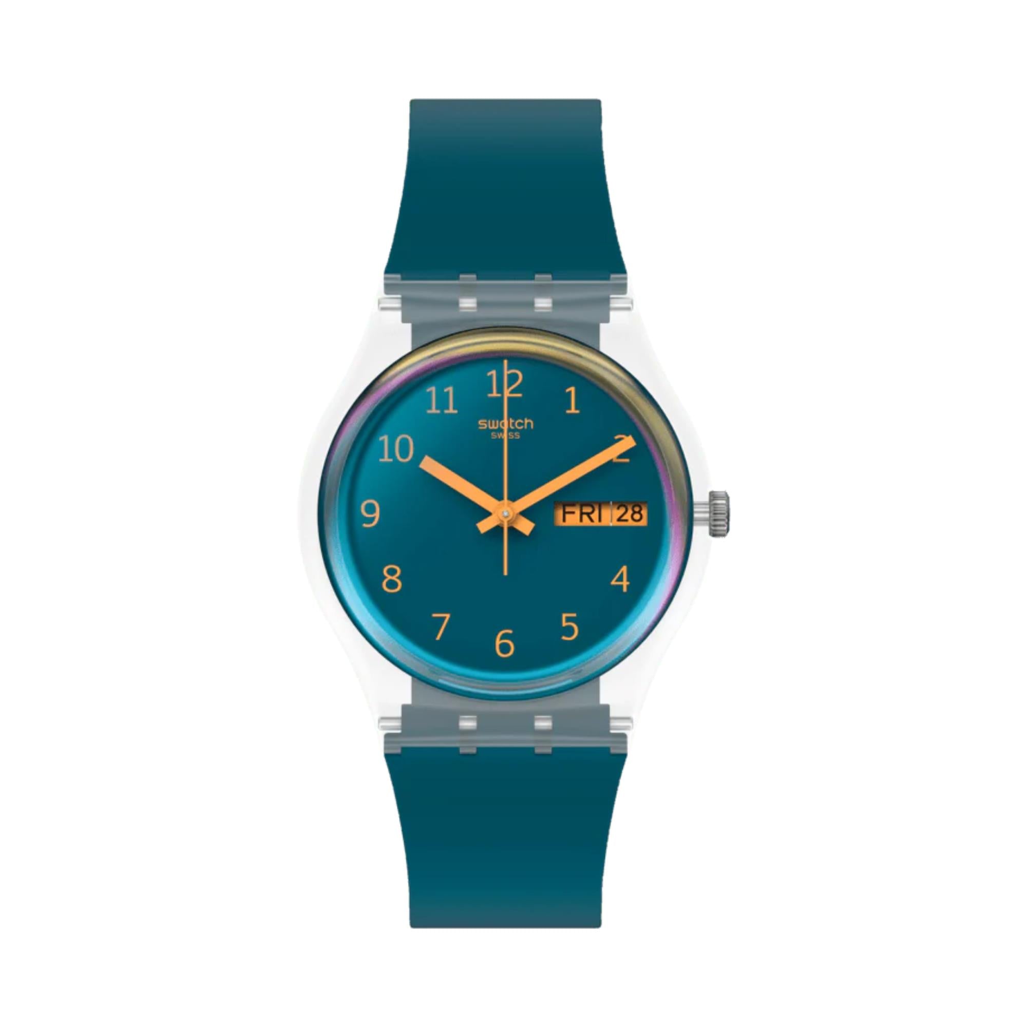 Swatch Blue Away Quartz Blue Dial Bio-sourced Strap Unisex Watch SO28K700