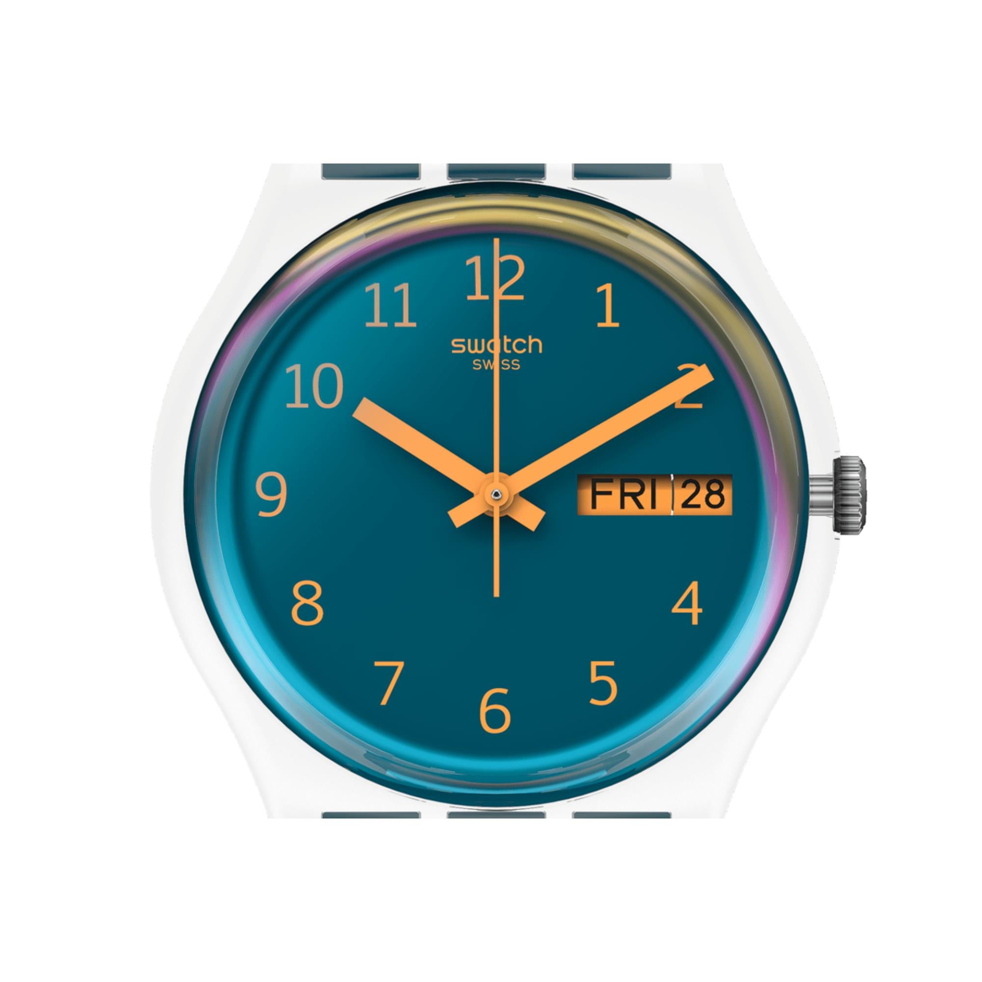 Swatch Blue Away Quartz Blue Dial Bio-sourced Strap Unisex Watch SO28K700