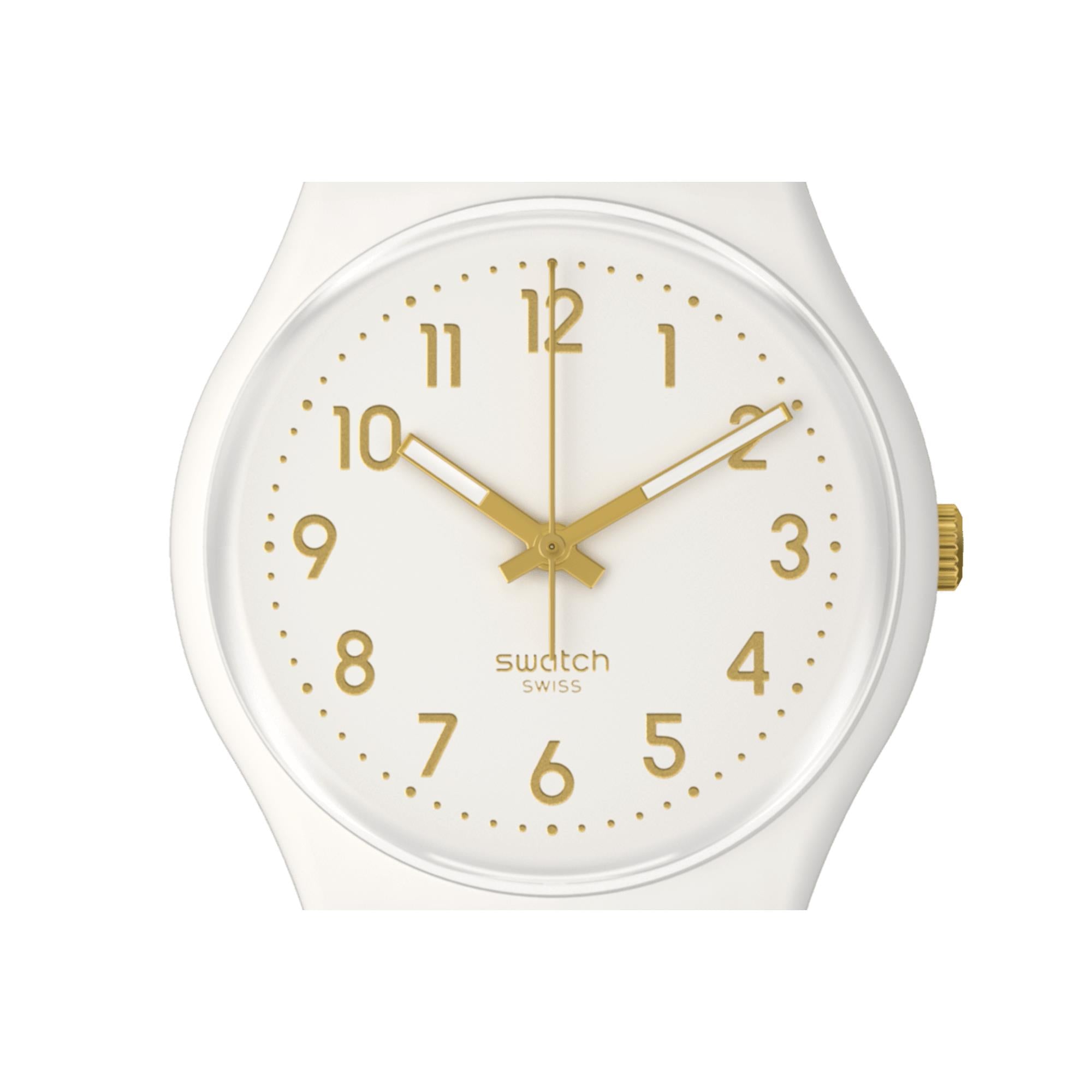 Swatch SwatchPay! White Bishop Pay! Quartz White Dial Silicone Strap Unisex Watch SO28W111-5300