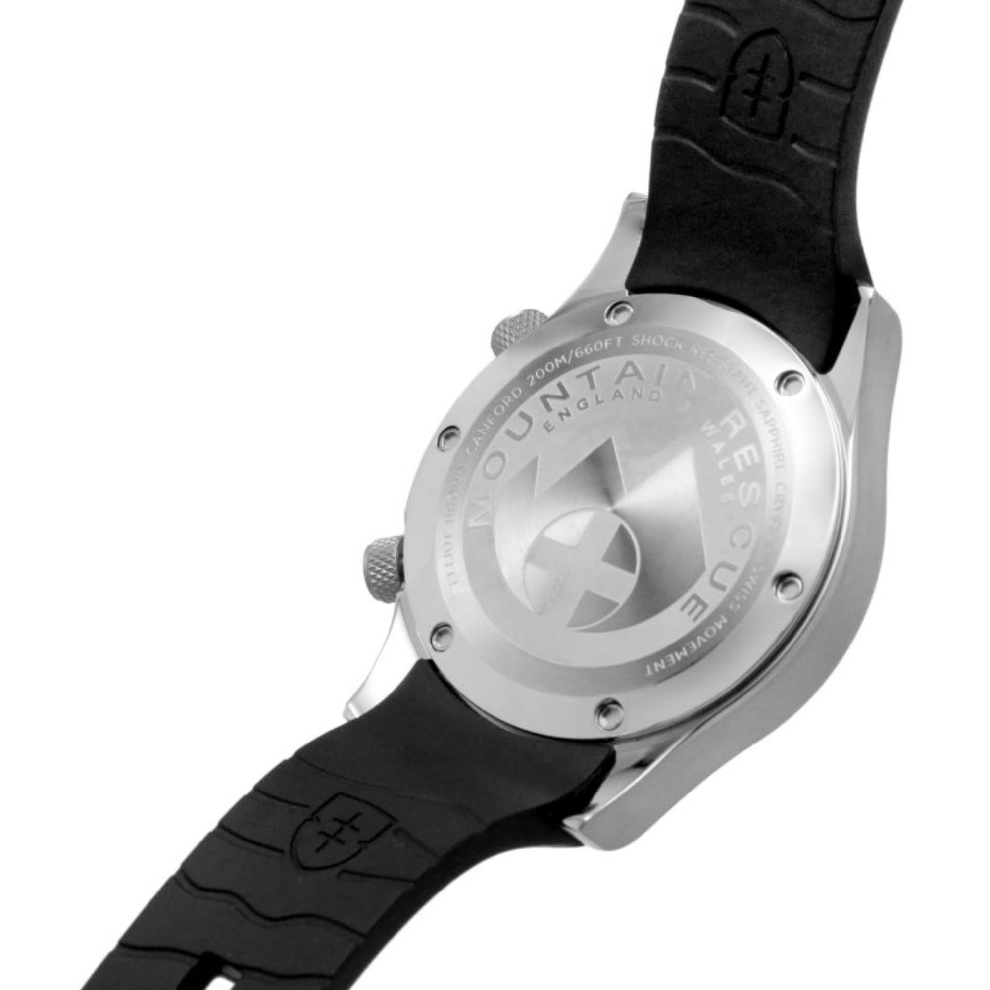 Elliot Brown Canford Mountain Rescue Black Dial Black Rubber Strap Men’s Watch 202-012-R01