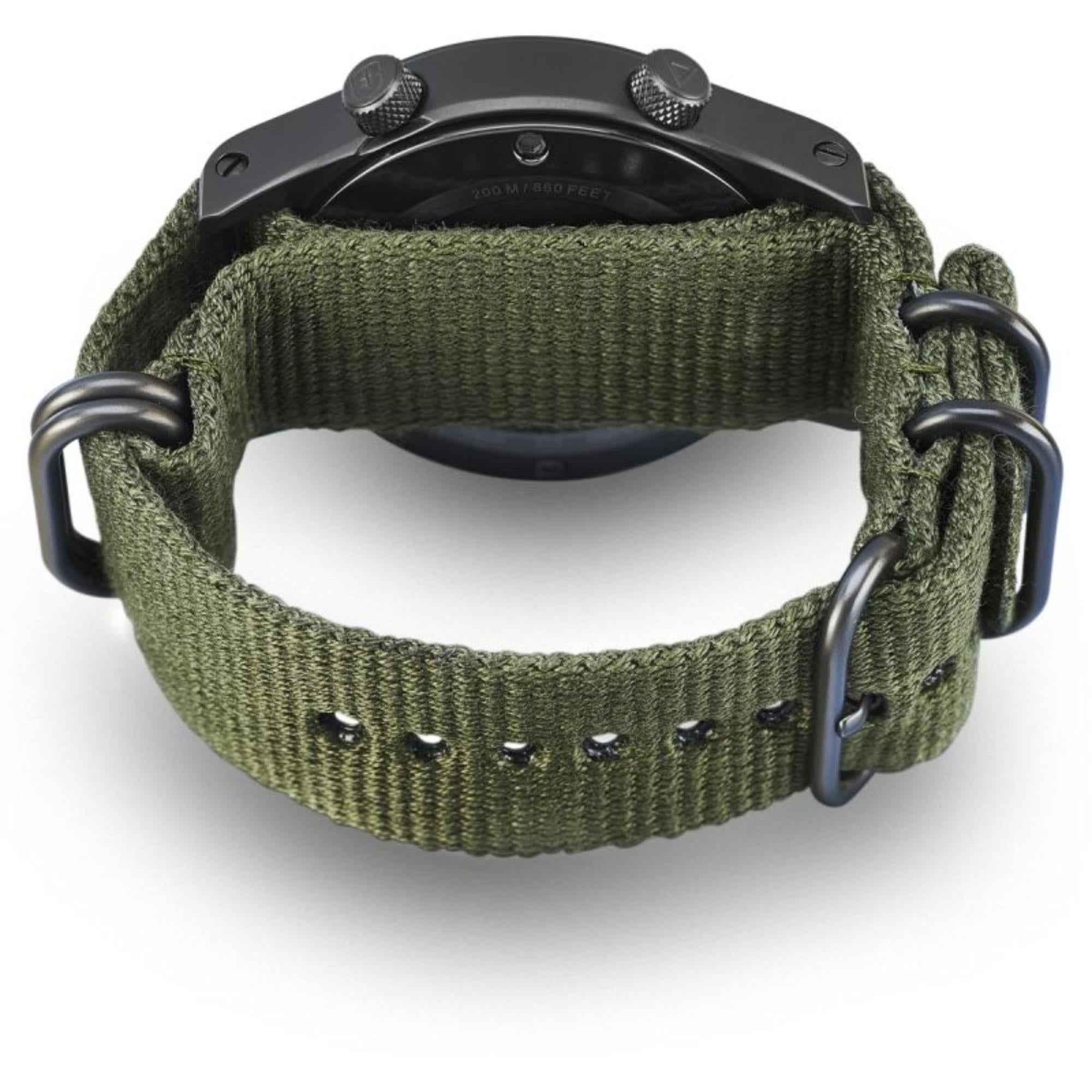 Elliot Brown Canford Black Dial Green Textile Strap Men’s Watch 202-004-N01