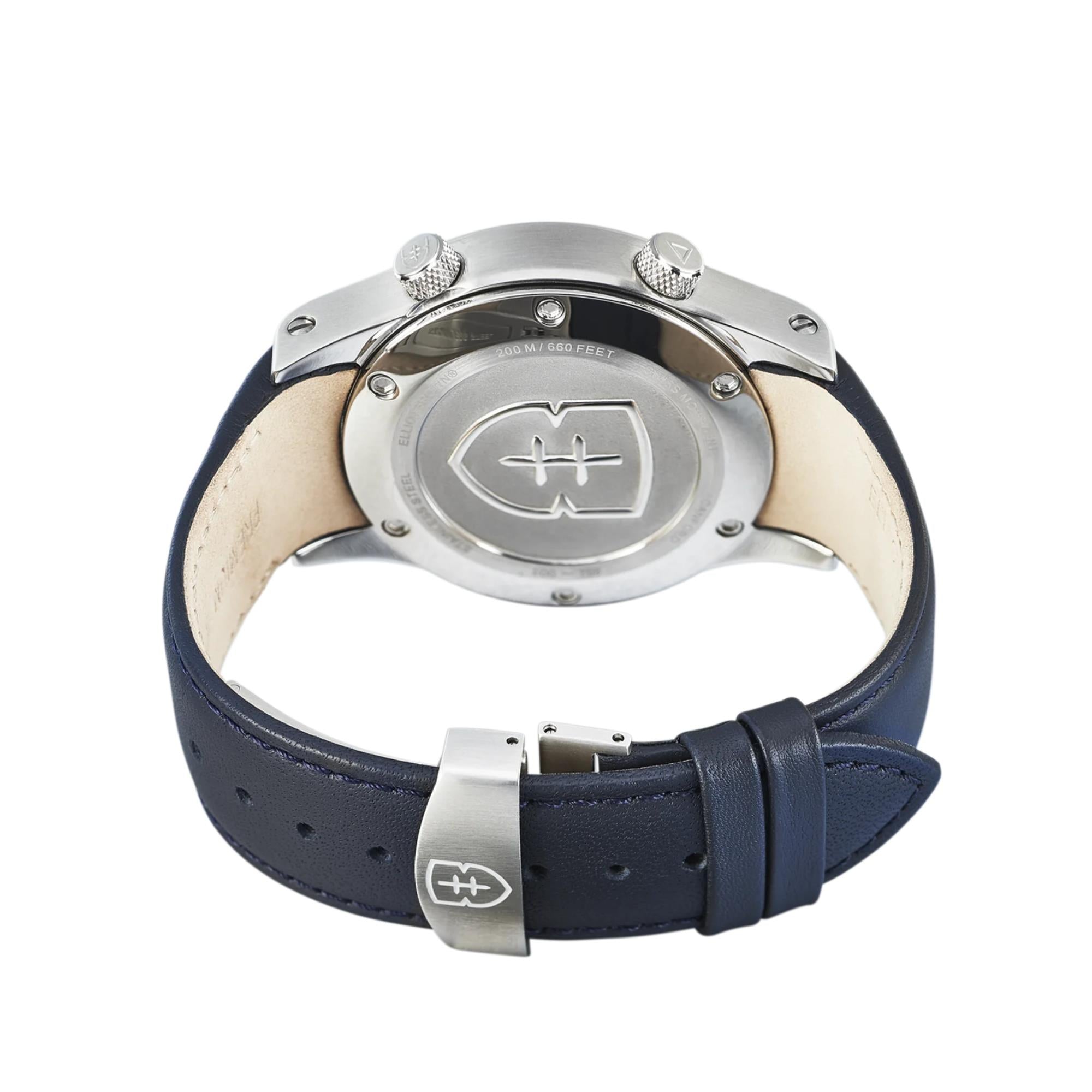 Elliot Brown Canford Cream Dial Blue Leather Strap Men’s Watch 202-001-L06