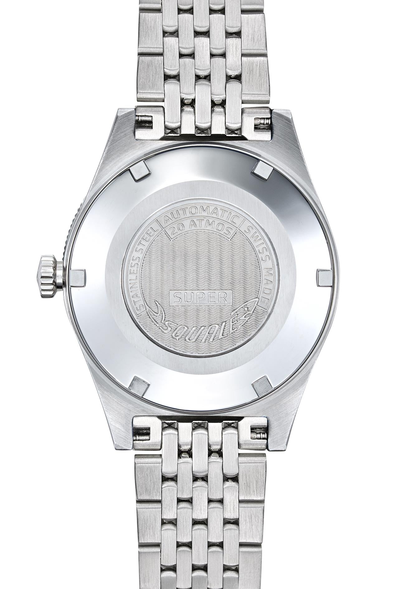 Squale Super-Squale Automatic Black Dial Steel Strap Men's Watch SUPERSSBK.AC