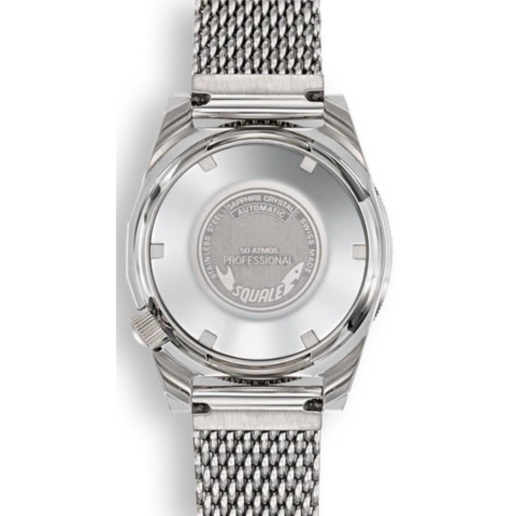 Squale 1521 Ocean Mesh Automatic Blue Dial Milanese Stainless Steel Bracelet Men’s Watch 1521OCN.ME20