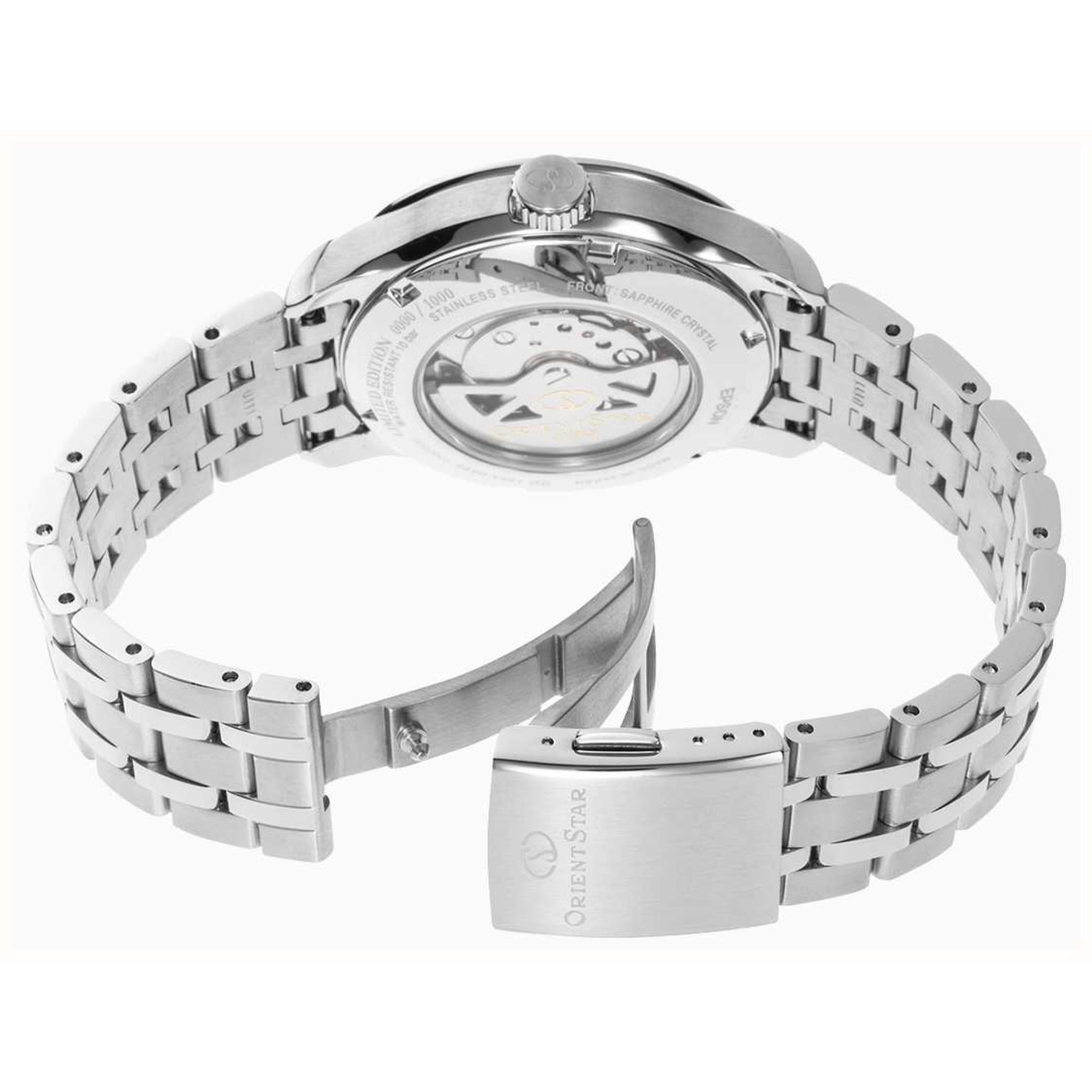 Orient Star 41mm Layered Skeleton Limited Edition Grey Dial Steel Mens Automatic Watch RE-AV0B09N00B