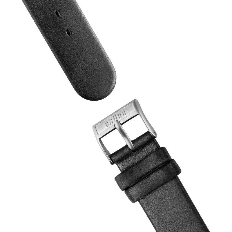 Braun Quartz Black Dial Black Leather Strap Men’s Watch AW10EVO