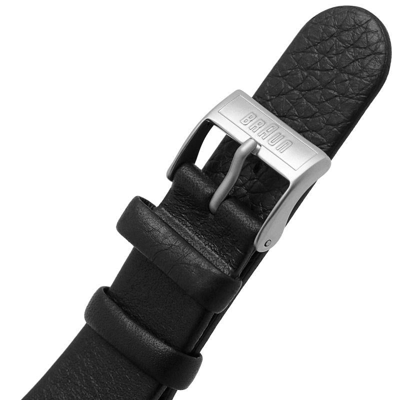 Braun Quartz Black Dial Black Leather Strap Men’s Watch AW10EVO