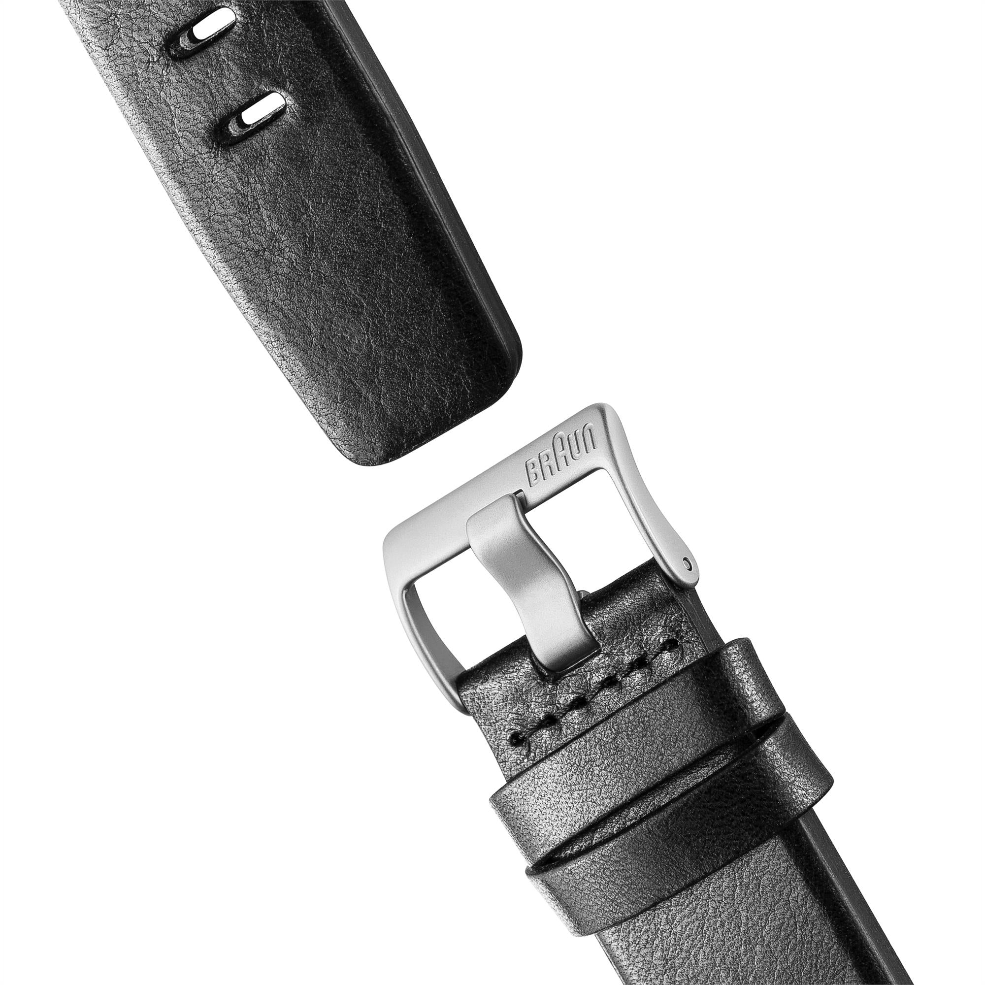 Braun Classic Quartz White Dial Black Leather Strap Ladies Watch BN0173WHBKL