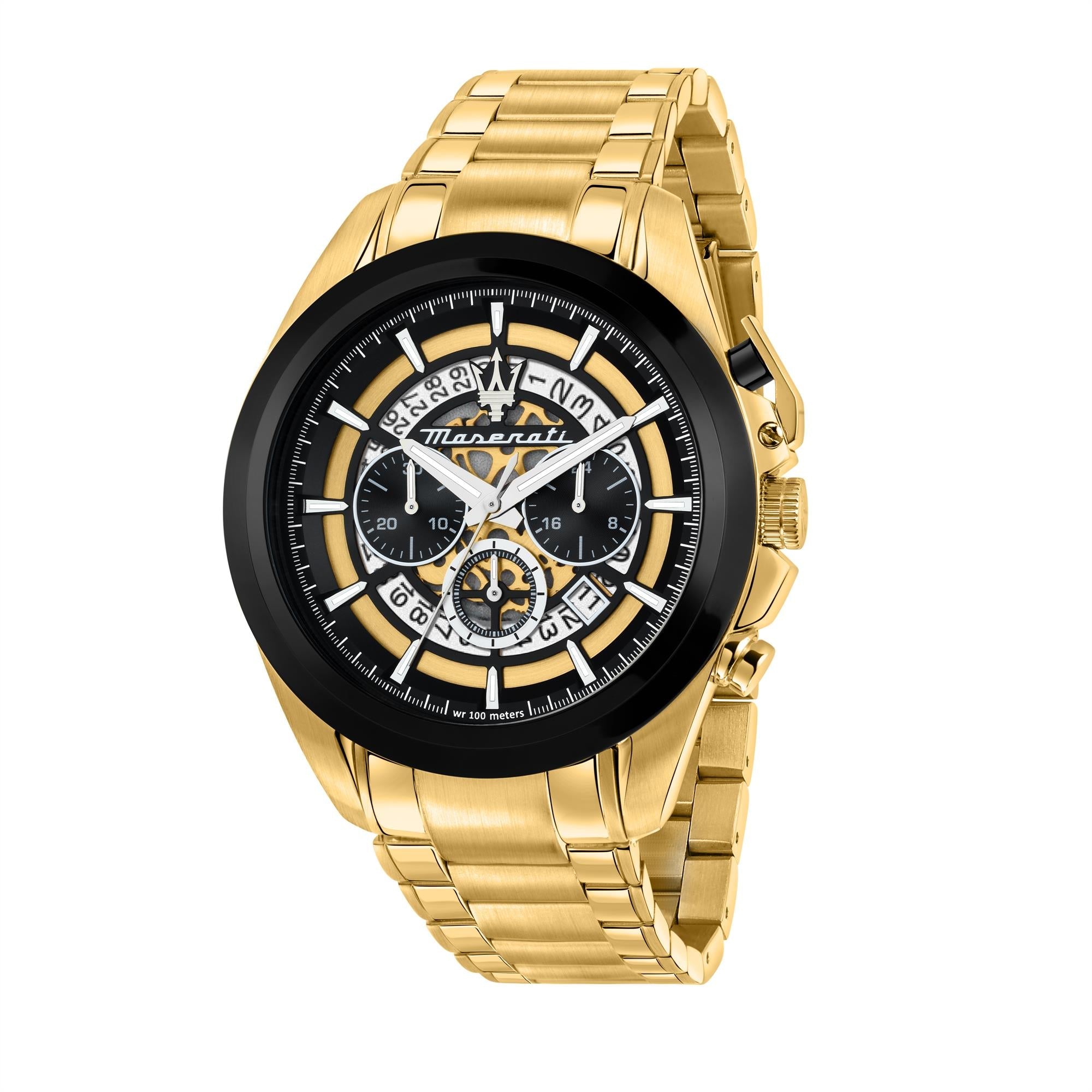 Maserati Traguardo Quartz Chronograph Black Dial Steel Bracelet Men’s Watch R8873612058