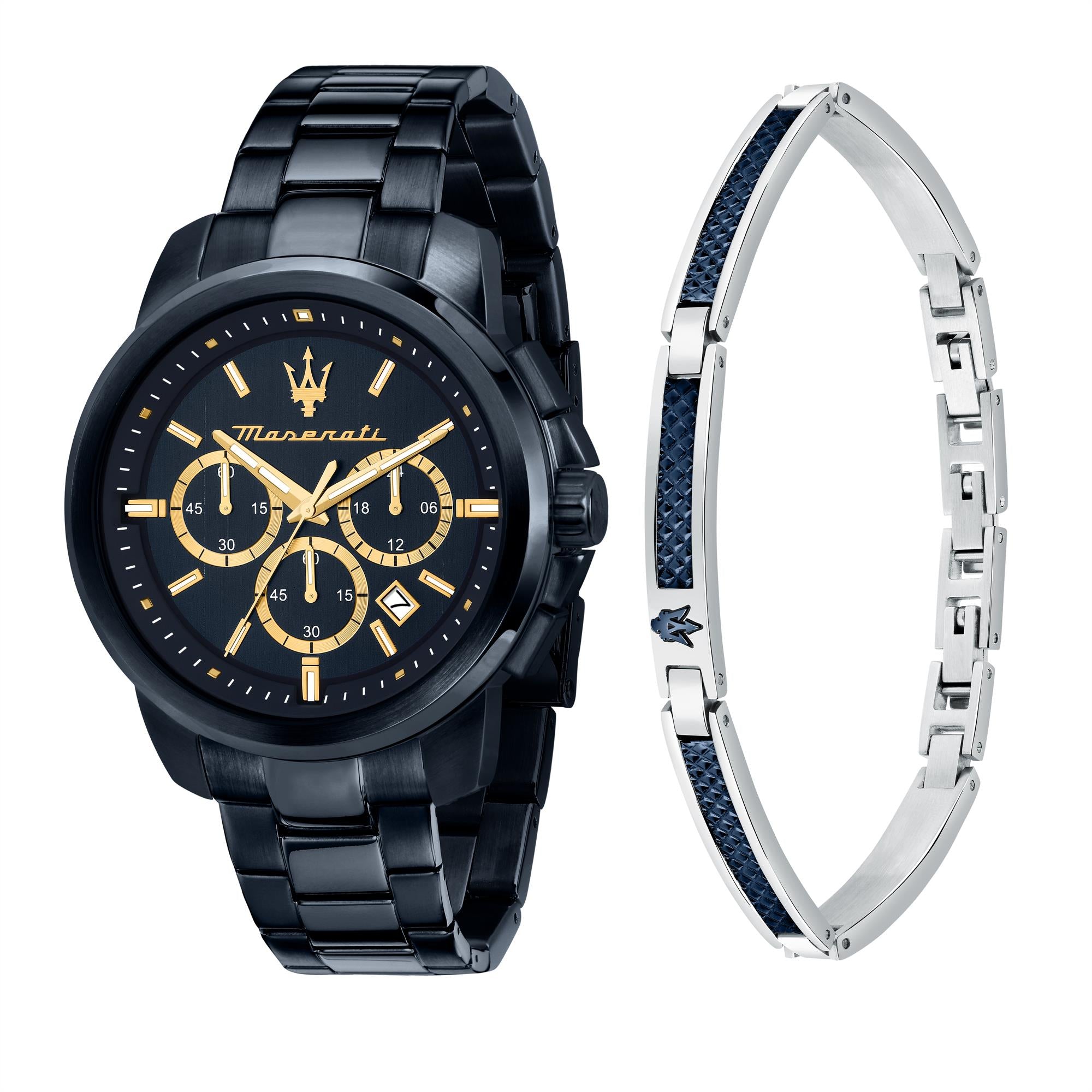Maserati Successo Quartz Chronograph Blue Dial Steel Bracelet Men’s Watch R8873621042