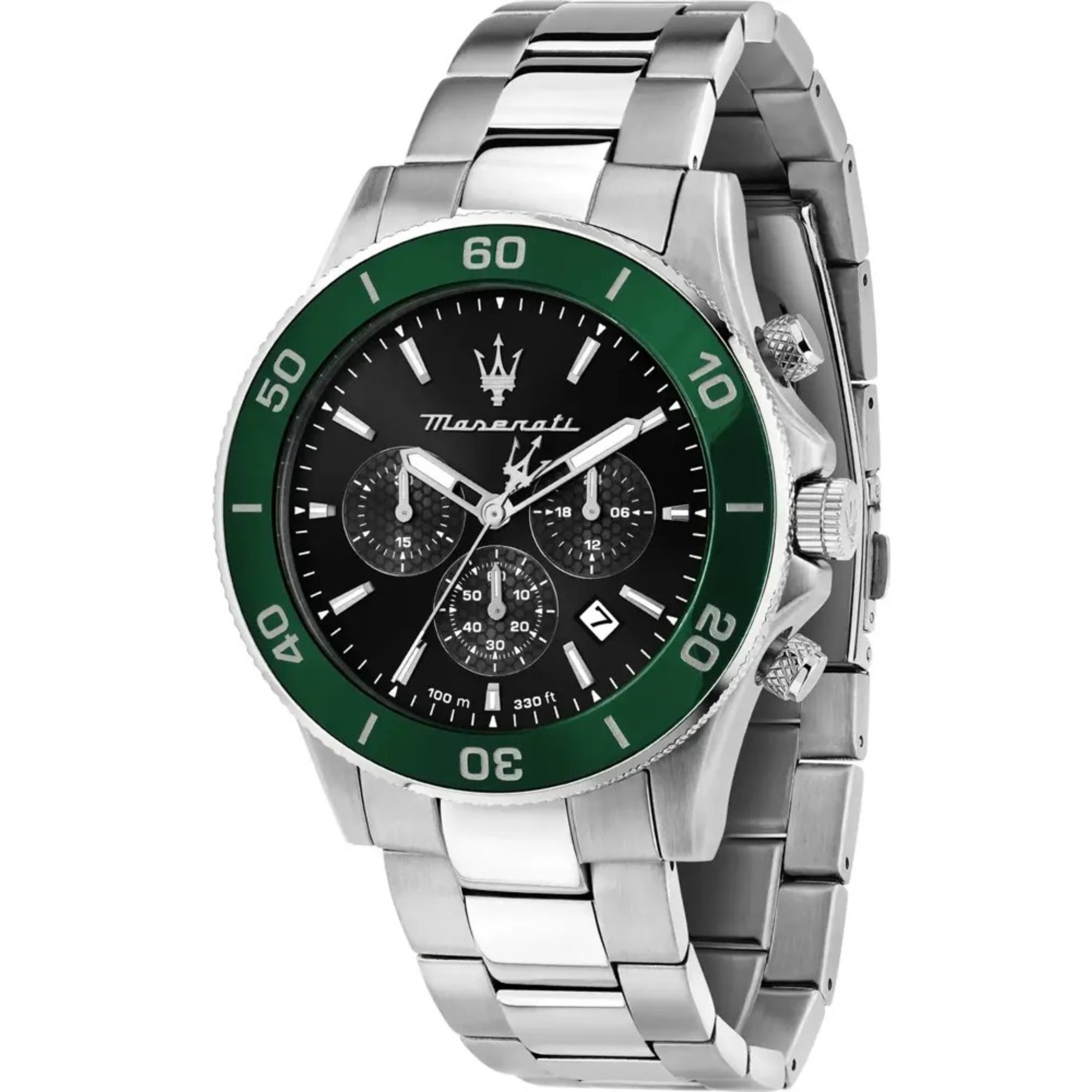 Maserati Competizione Quartz Black Dial Steel Bracelet Men’s Watch R8873600008