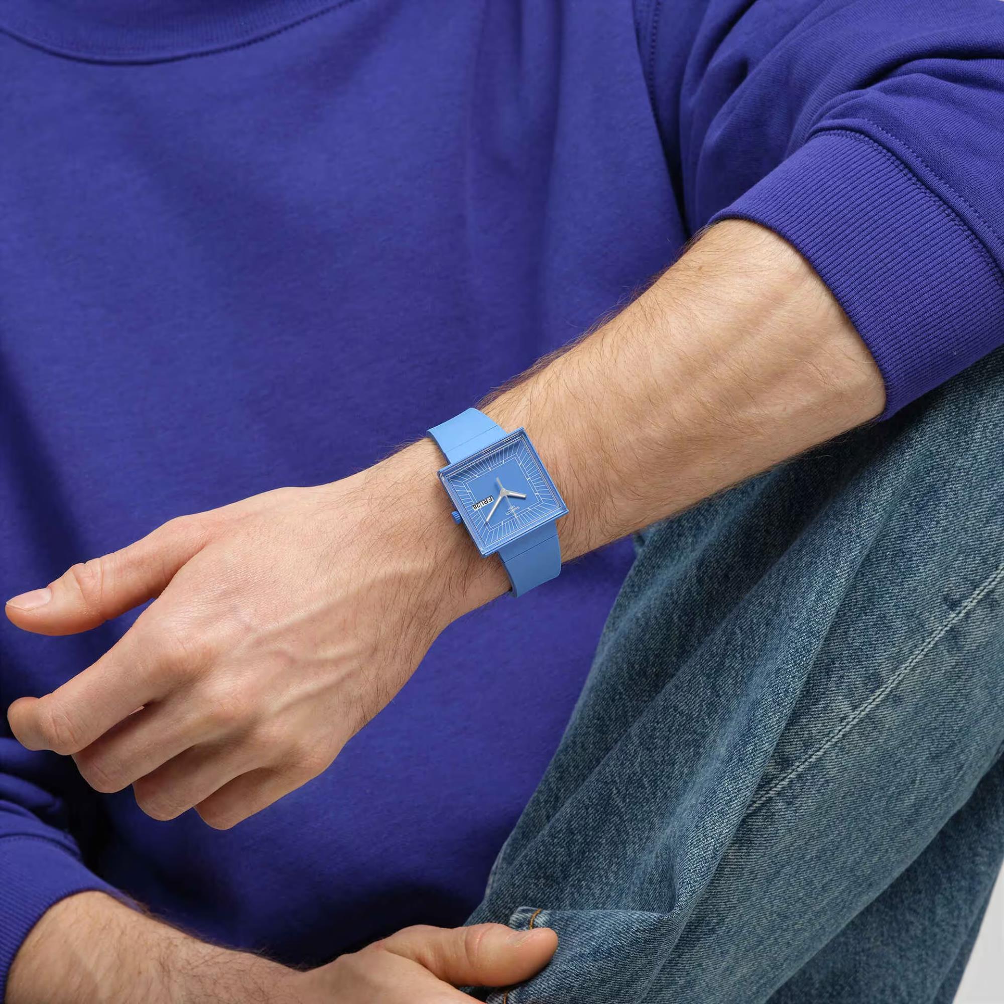 Swatch WHAT IF…SKY? Quartz Blue Dial Blue Biosourced Strap Unisex Watch SO34S700
