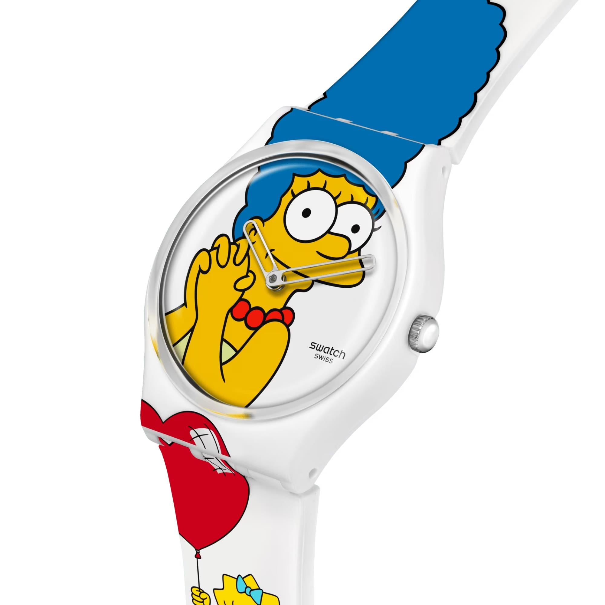 Swatch BEST. MOM. EVER The Simpsons Collection Ladies Watch SO28Z116