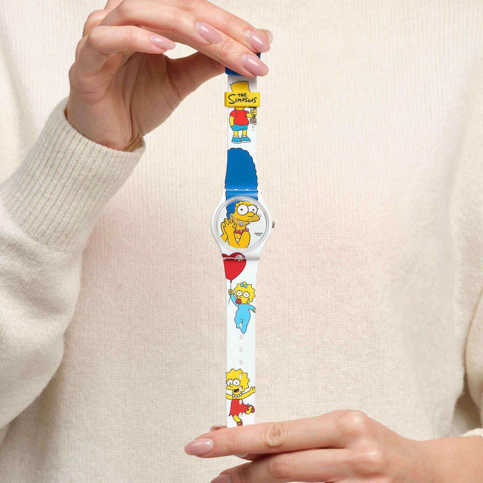 Swatch BEST. MOM. EVER The Simpsons Collection Ladies Watch SO28Z116