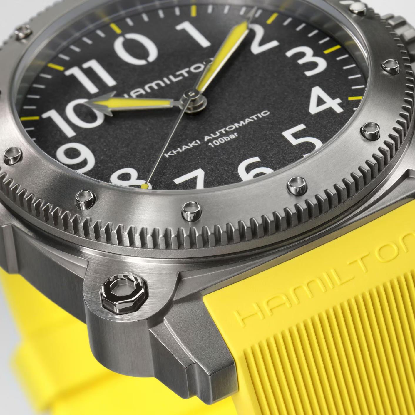 Hamilton Khaki Navy BeLOWZERO Automatic Grey Dial Rubber Strap Men's Watch H78535380