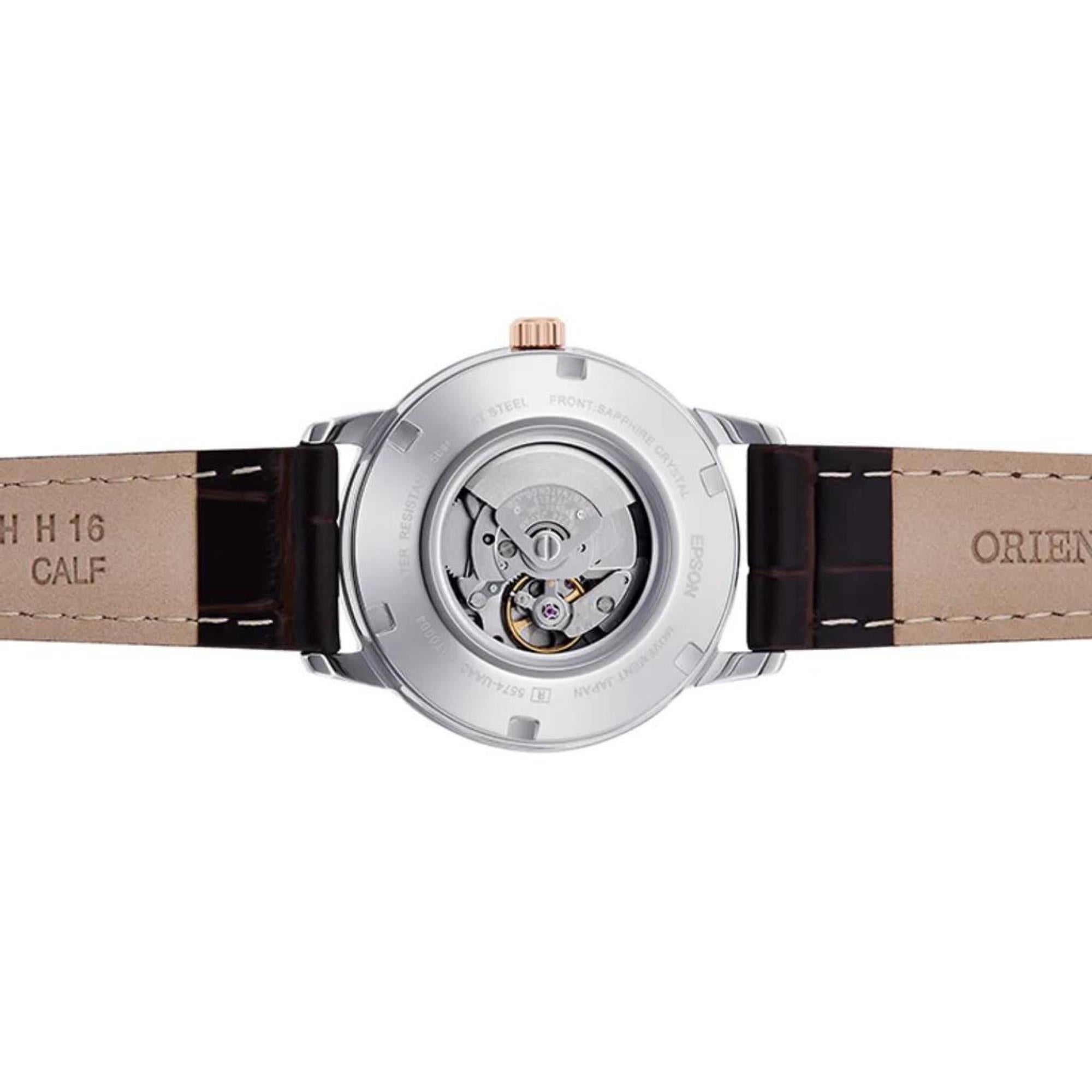 Orient Contemporary 32mm Ex-Display White Dial Leather Womens Automatic Watch RA-NR2004S10B