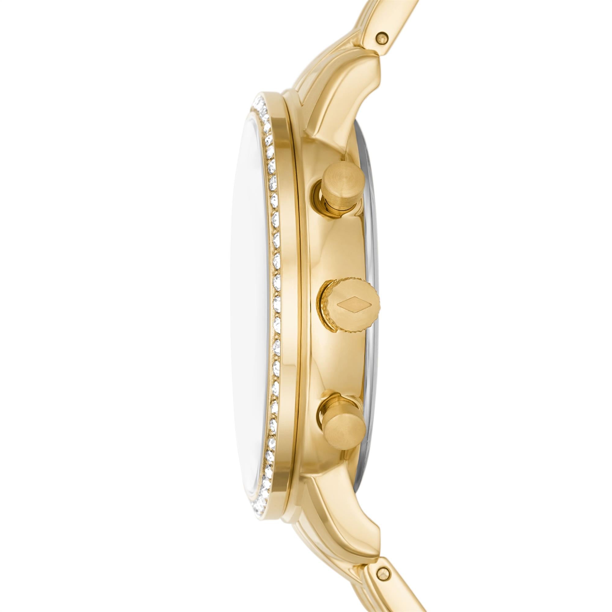 Fossil Neutra Chronograph Gold-Tone Stainless Steel Bracelet Gold Dial Women's Watch ES5219