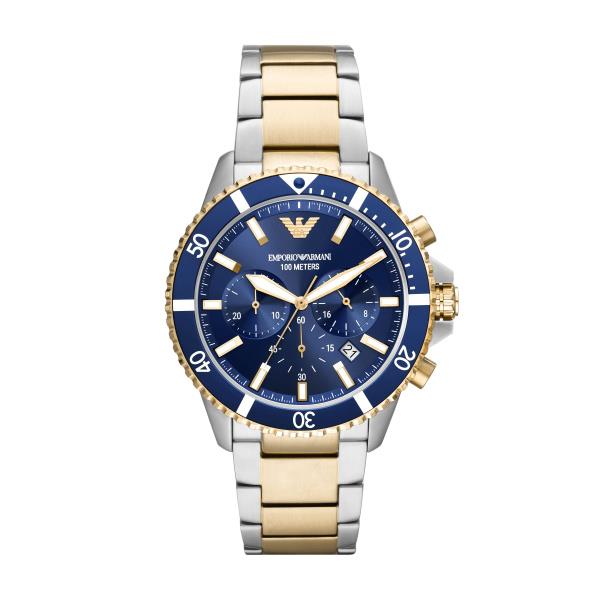 Emporio Armani Diver Chronograph Quartz Blue Dial Men's Watch AR11362